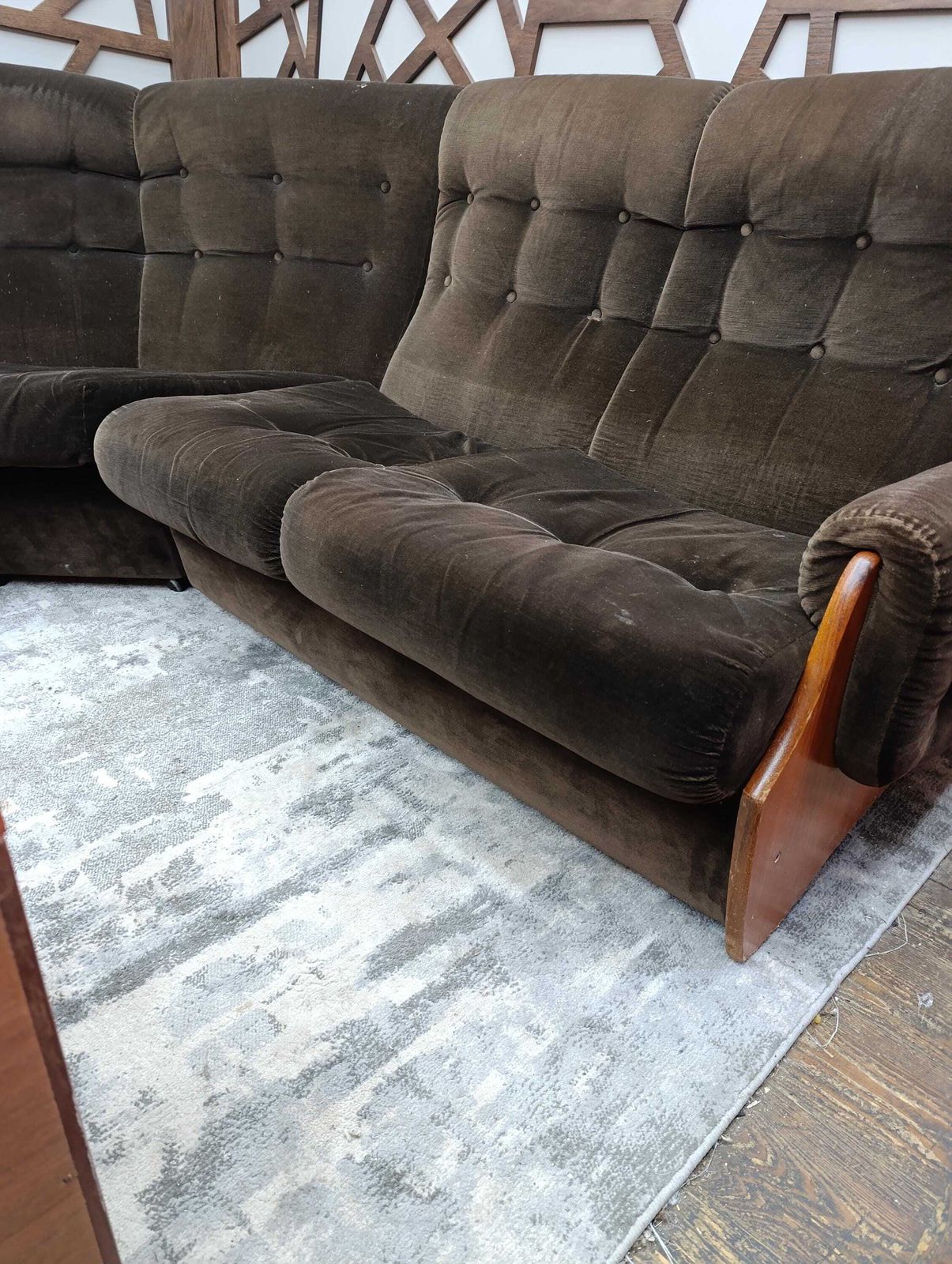 Rare G Plan Saddleback Teak Corner Lounge Suite, 1960s photo Furniture