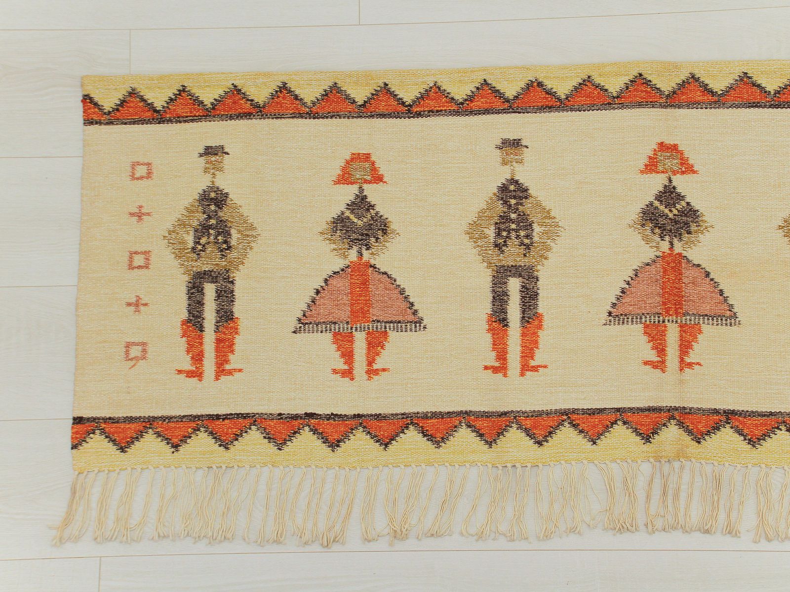 Art Vintage Scandinavian Wall Tapestry By Eva Nemeth, Ca. 1970s photo