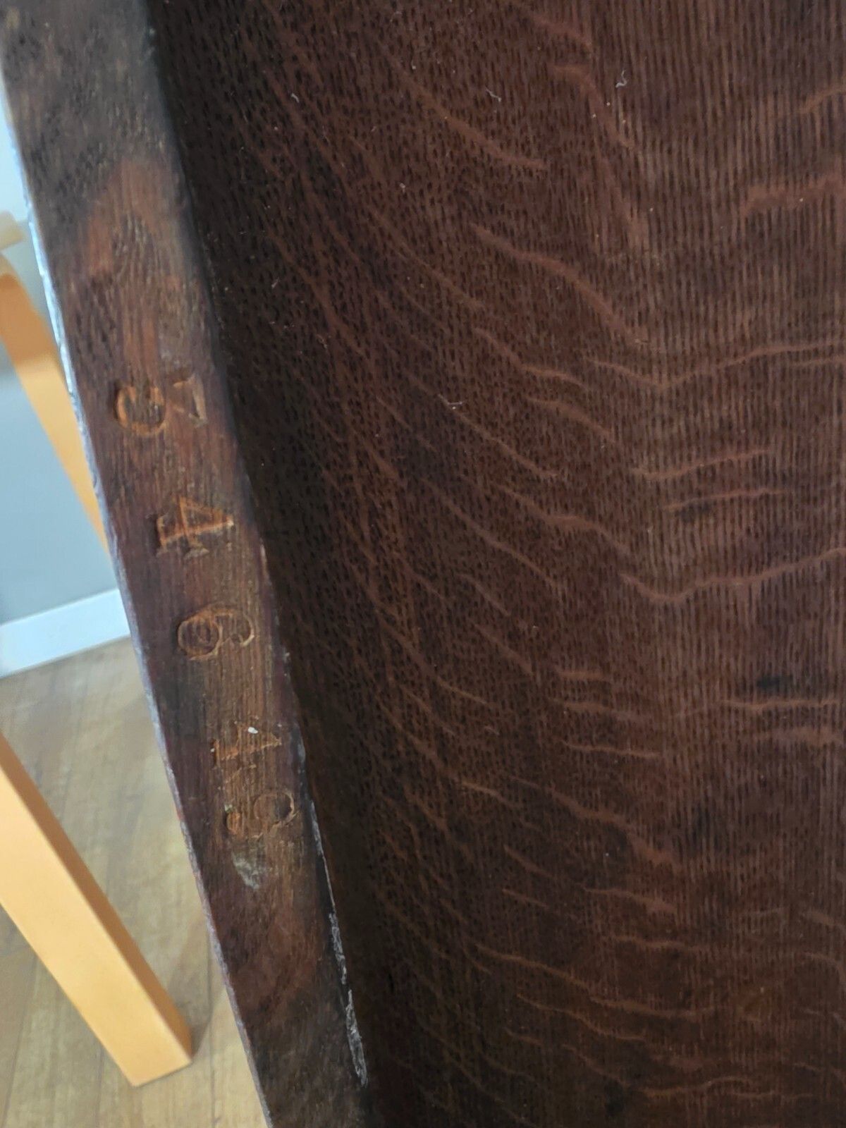 1050.0 Antique Scottish Oak Arts & Crafts Bench From Wylie Lockhead Manufacturers 1900s photo
