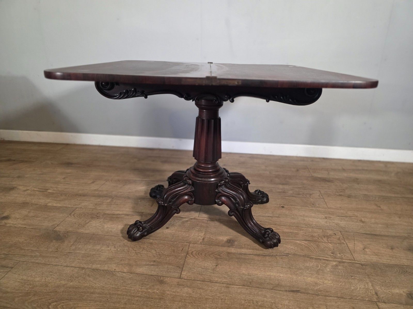 photo for sale Antique Early Victorian Rosewood Tea Table 1850s