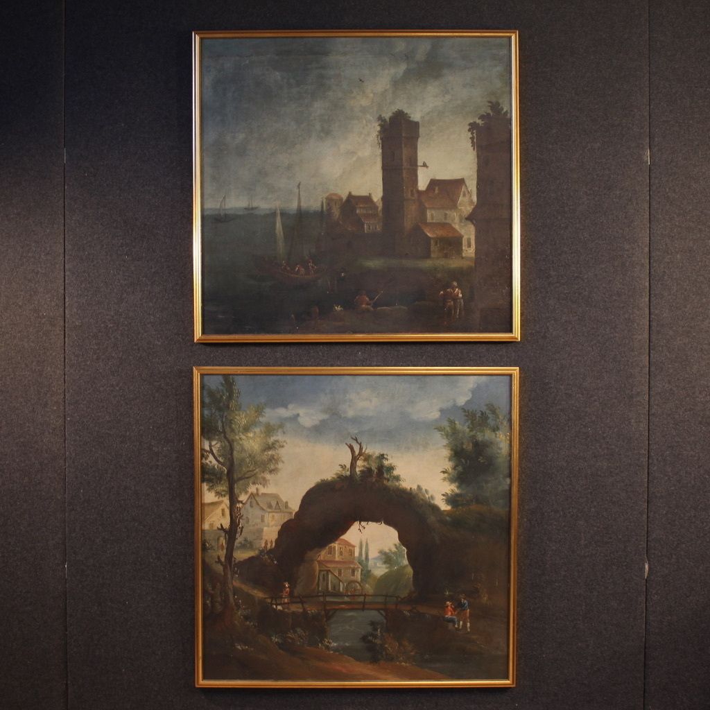 Antique 18th Century French Seascape Painting photo for sale