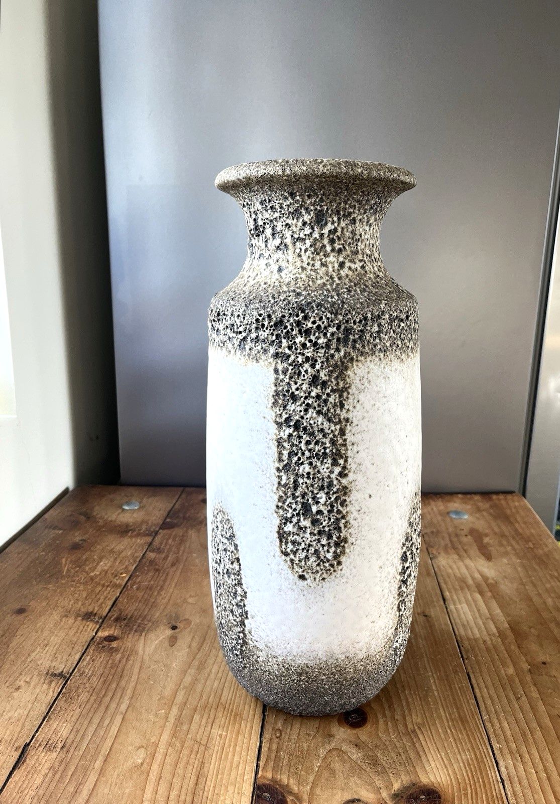 Mid Century 60's Scheurich West German Fat Lava Pottery Floor Vase Stick Stand photo furniture
