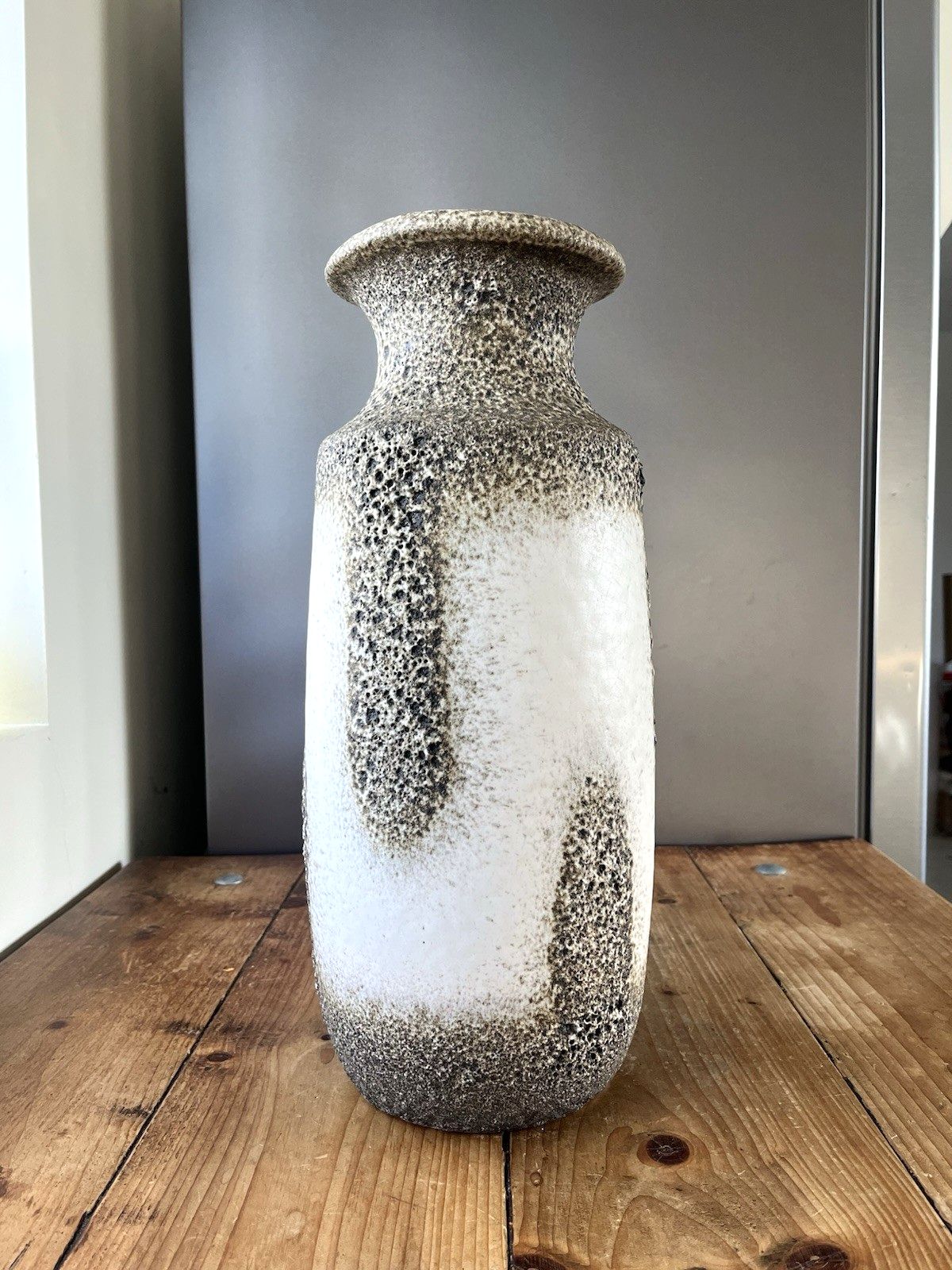 Mid Century 60's Scheurich West German Fat Lava Pottery Floor Vase Stick Stand photo 95.0