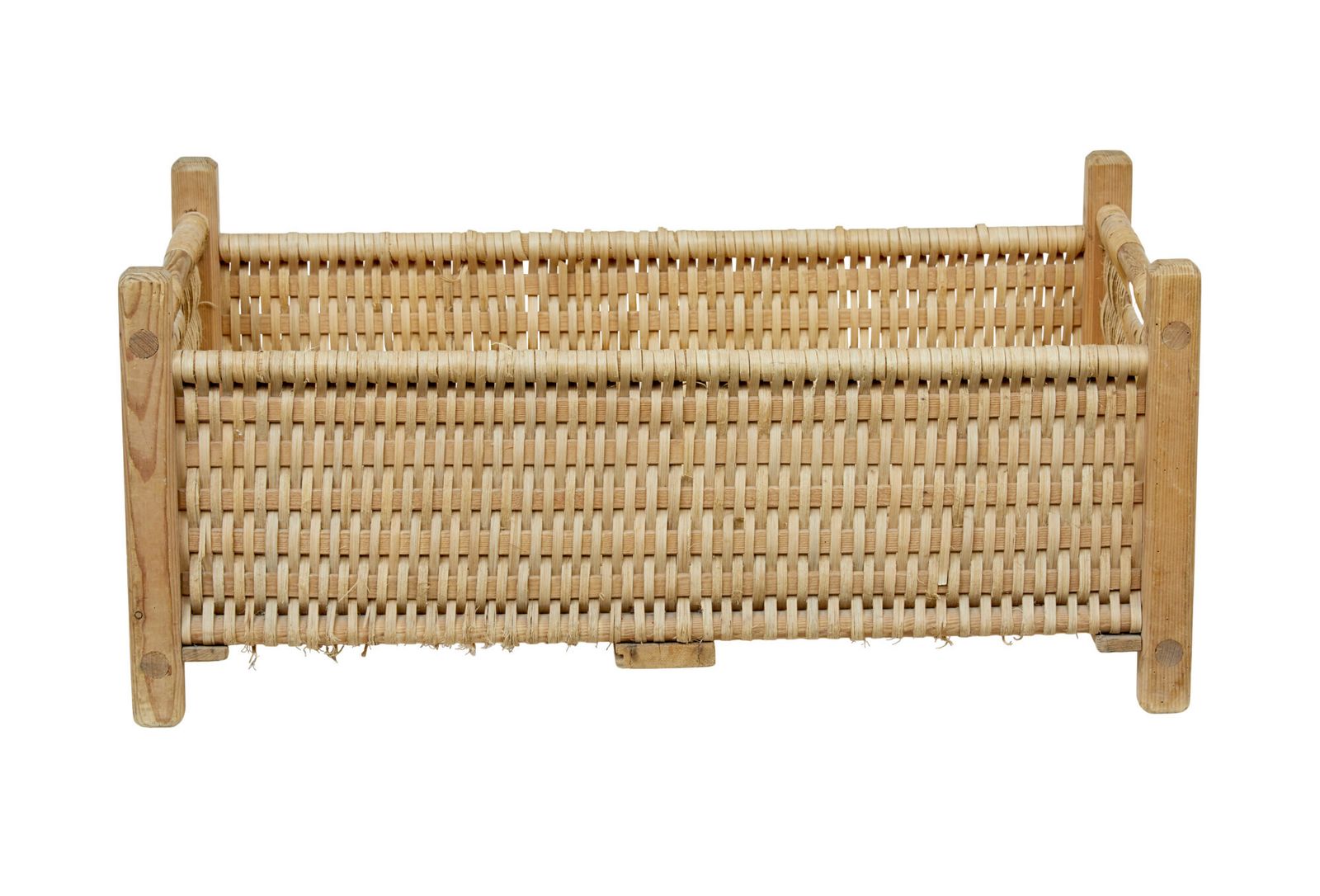 Scandinavian 19th Century Hand Woven Pine Basket photo 545.0
