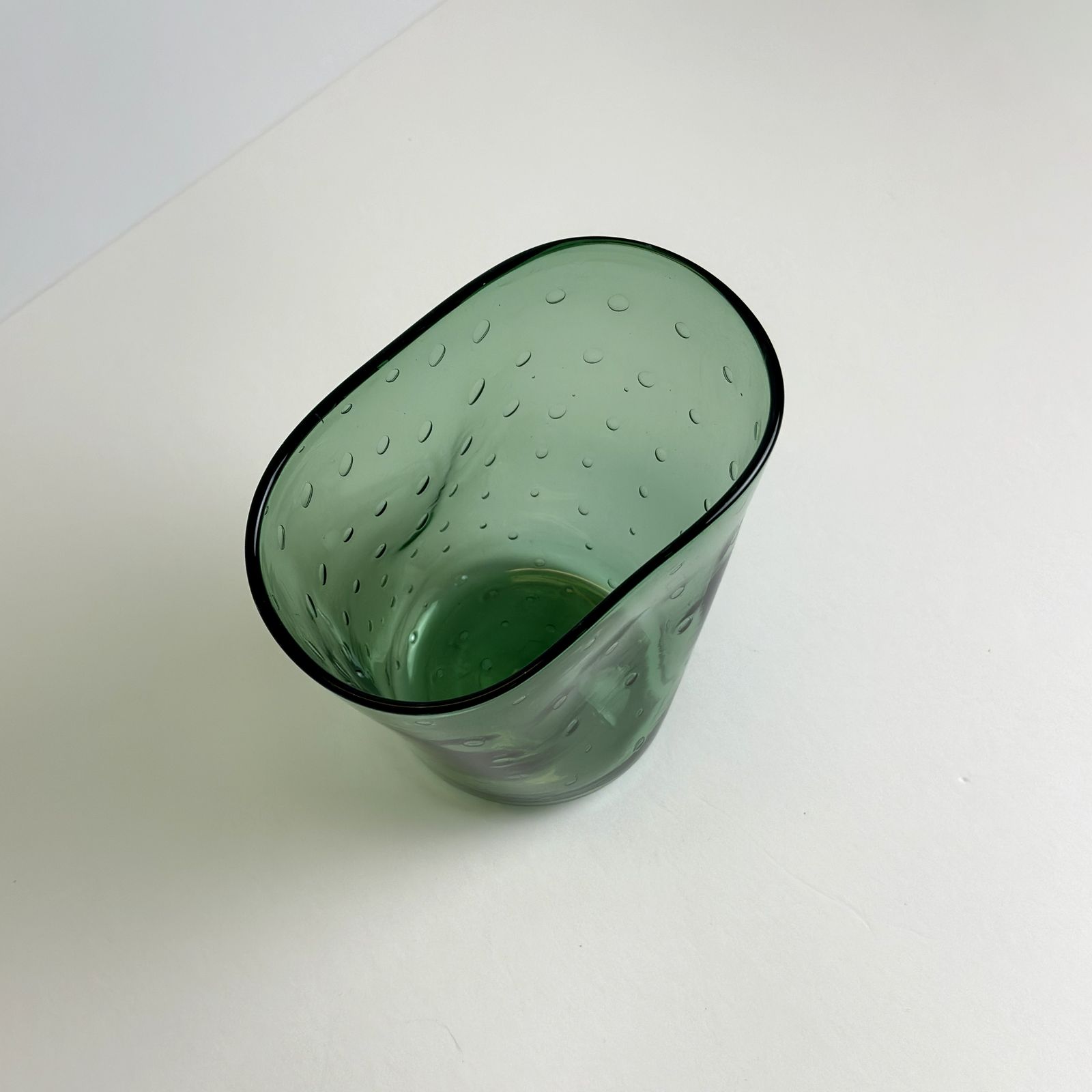 1950s Empoli Vetro Verde Bullicante Glass Vase, Italy photo buy