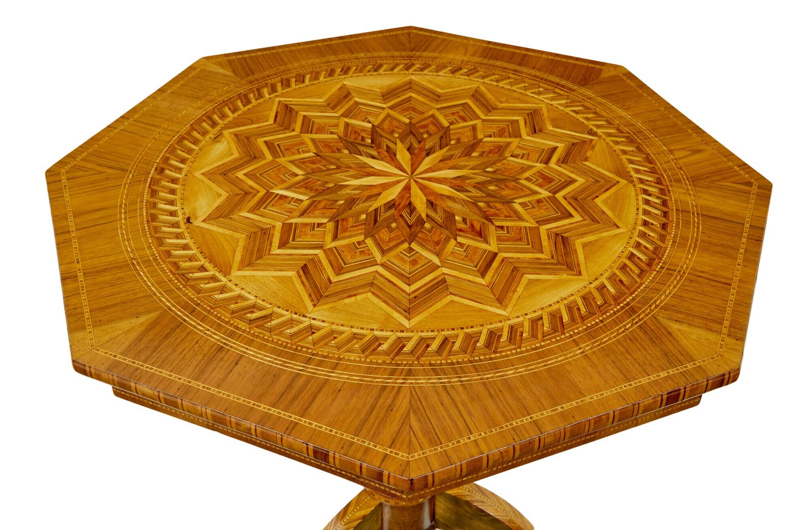 Italian 19th Century Inlaid Walnut Sorrento Table photo vintage