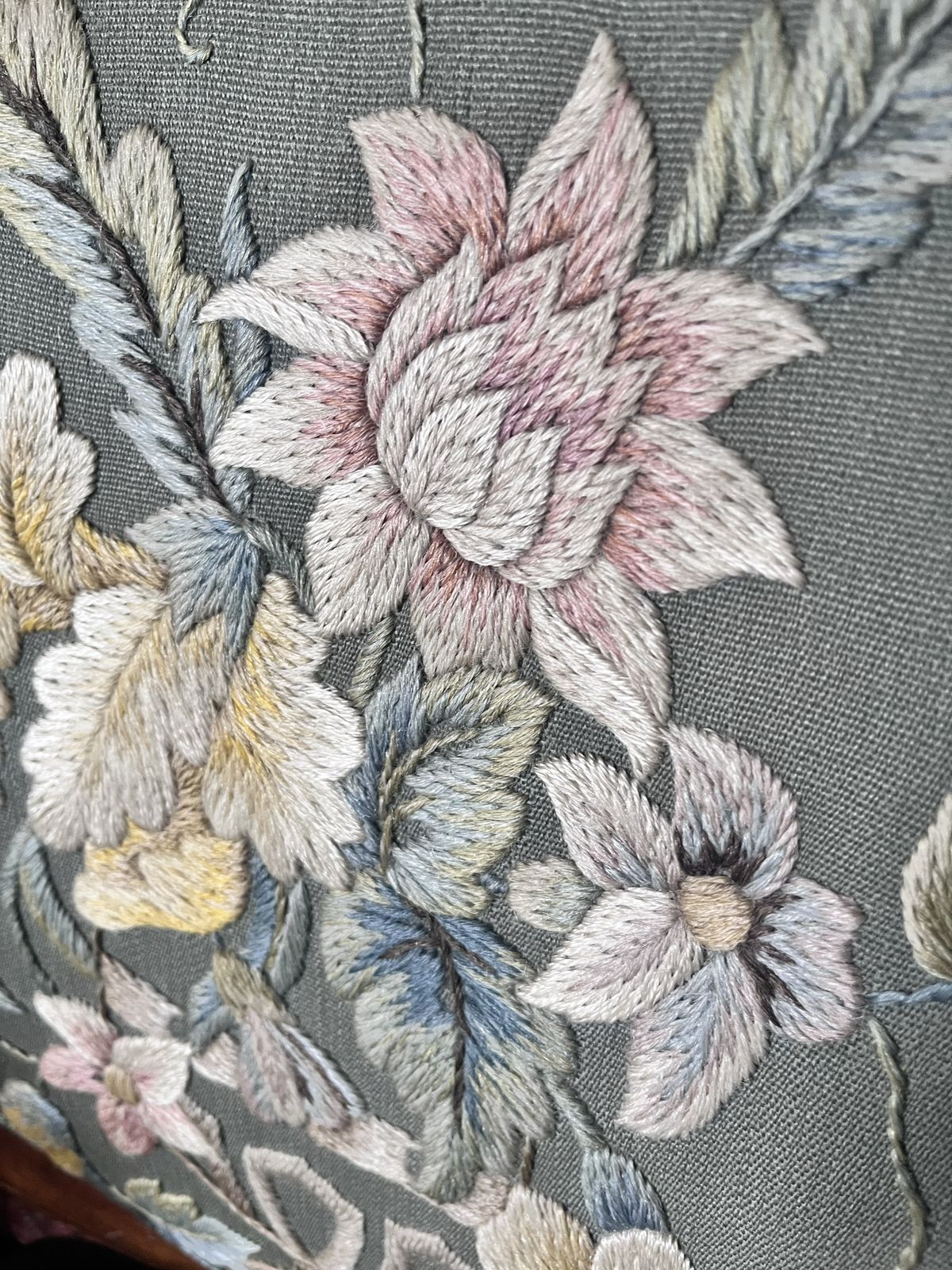 Vintage French Provincial Embroidered Armchair photo Furniture
