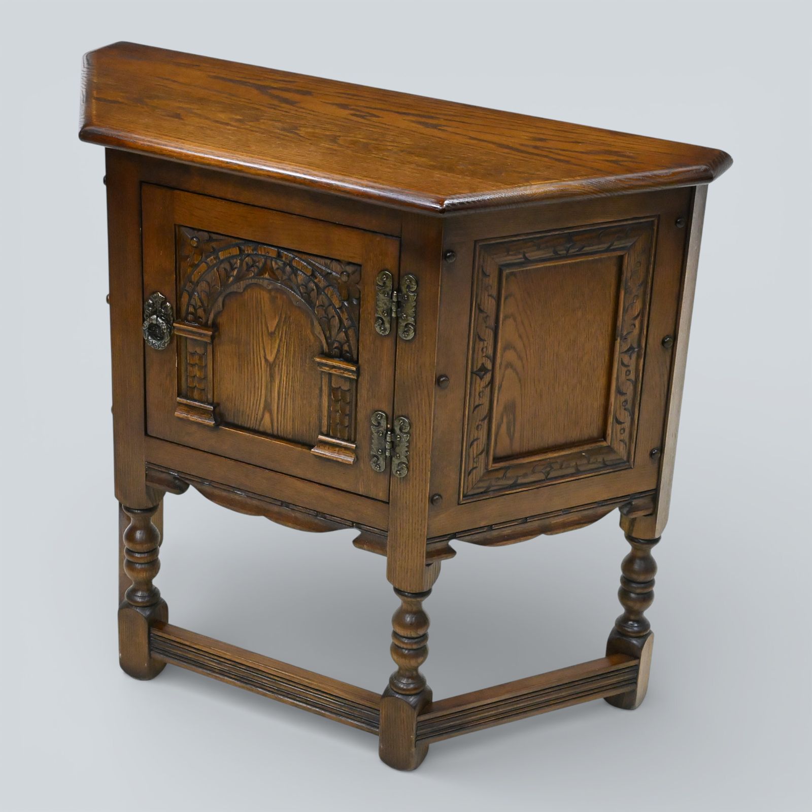Old Charm Canted Hall Table Light Oak Finish Free Uk Delivery* photo furniture