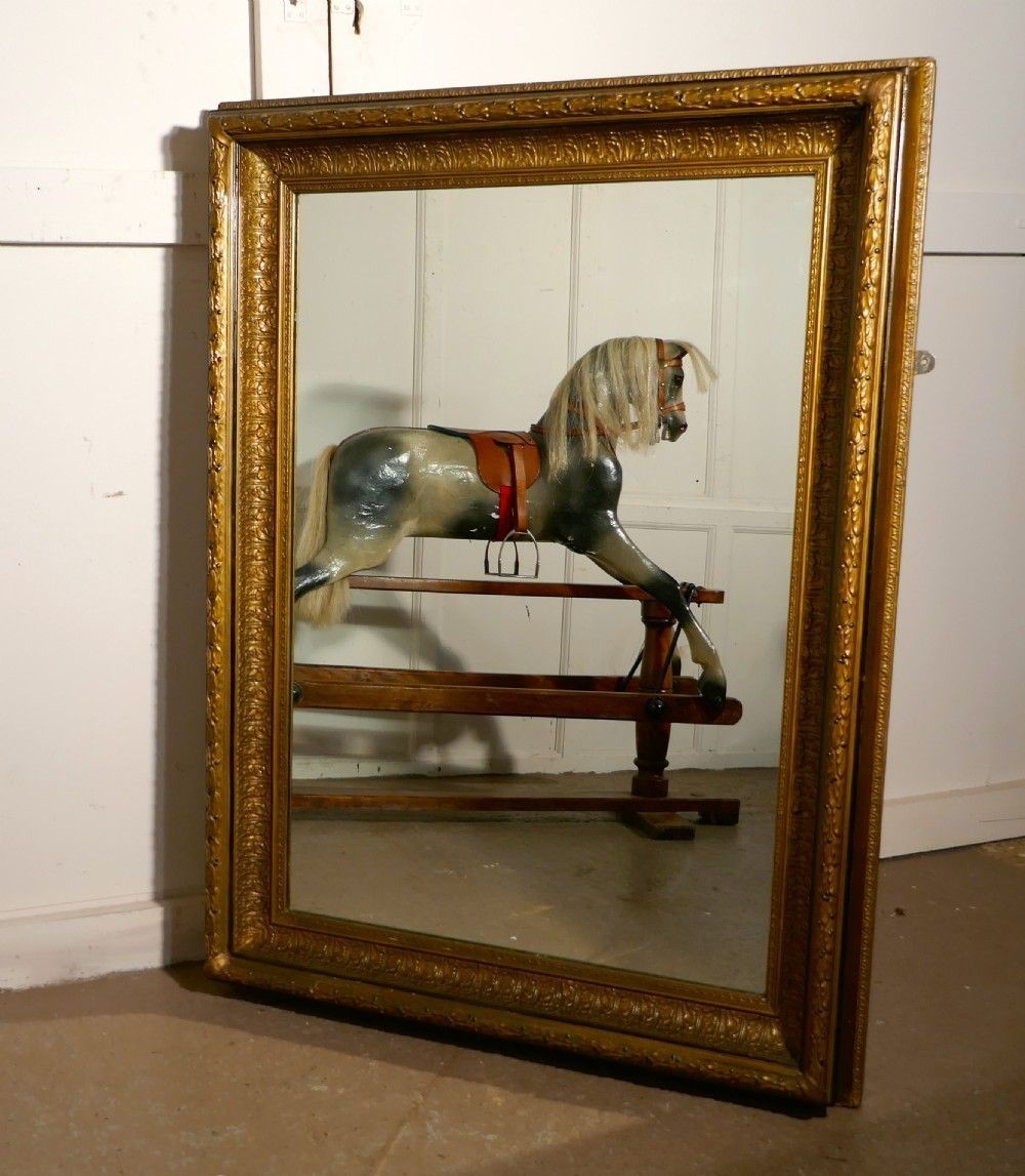 A Large 19th Century Gilt Wall Mirror photo Home Decor