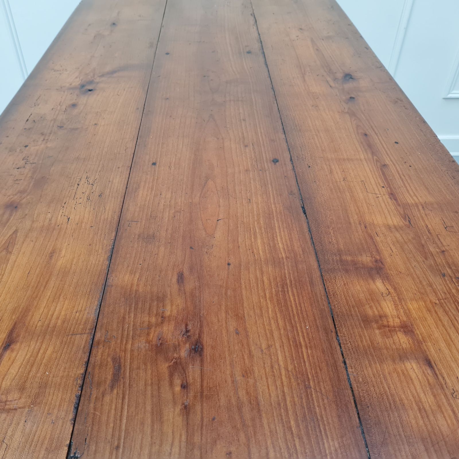 Fantastic Antique French Cherry Wood Farmhouse Table C1840  Free Delivery Eng/Wales photo Furniture