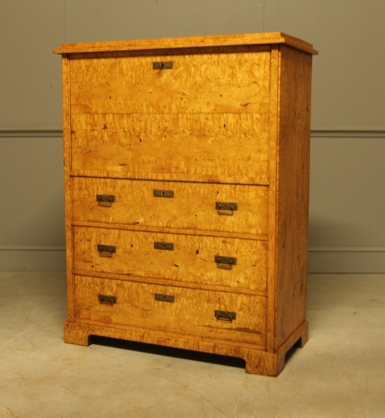 photo vinterior 19th‑Century Swedish Masur Birch Secretaire
