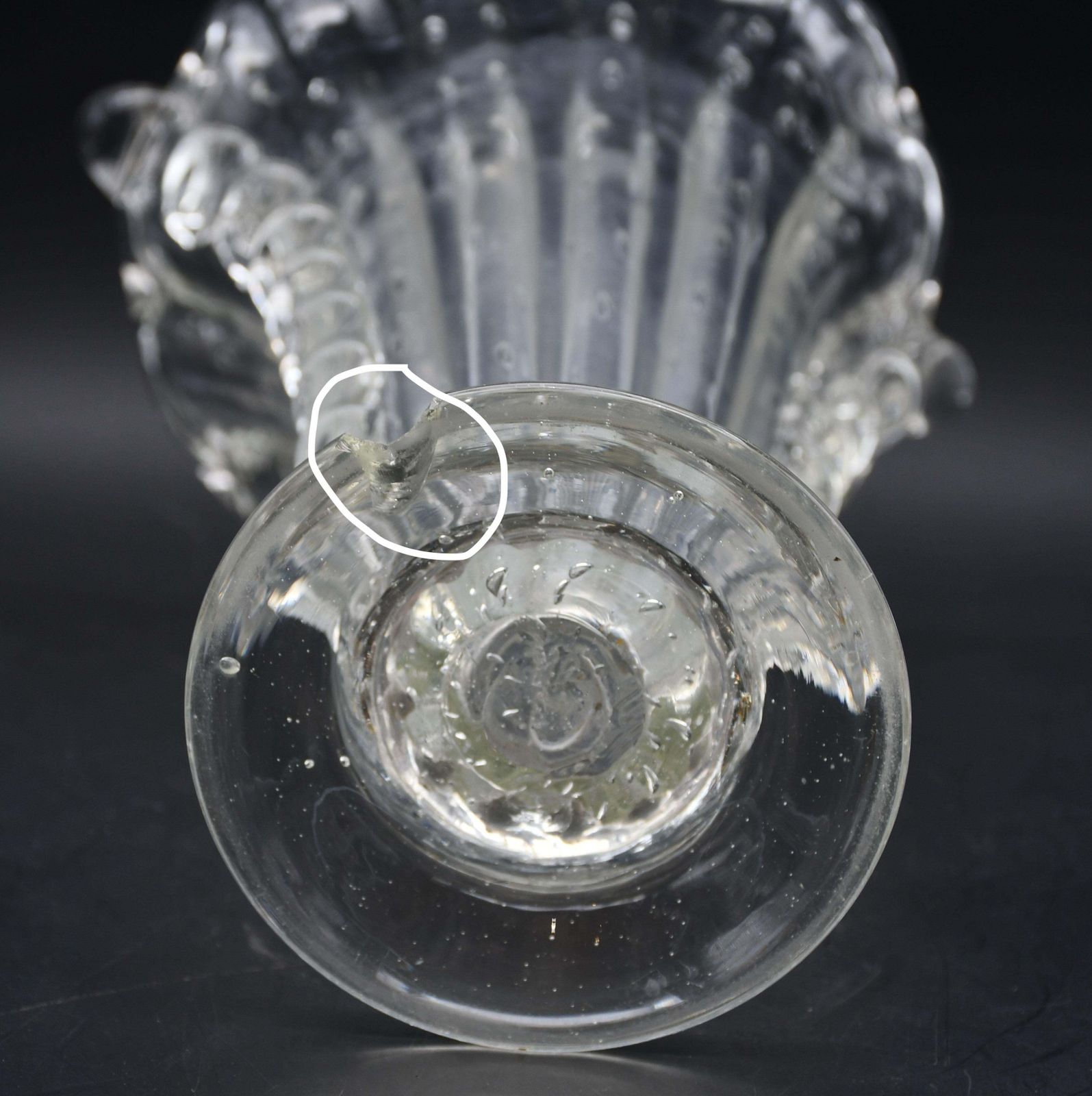 photo for sale Art Decò Murano Bullicante Vase By Barovier & Toso, 1950s