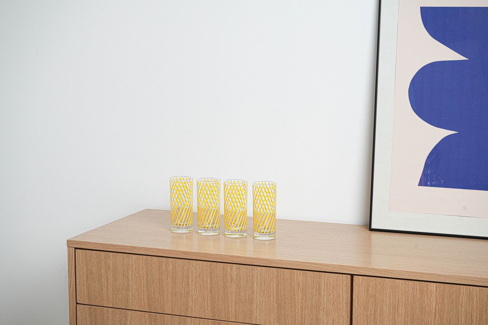 Set Of Highball Glasses, Italian Design, 1970s, Manufactured In Italy photo buy