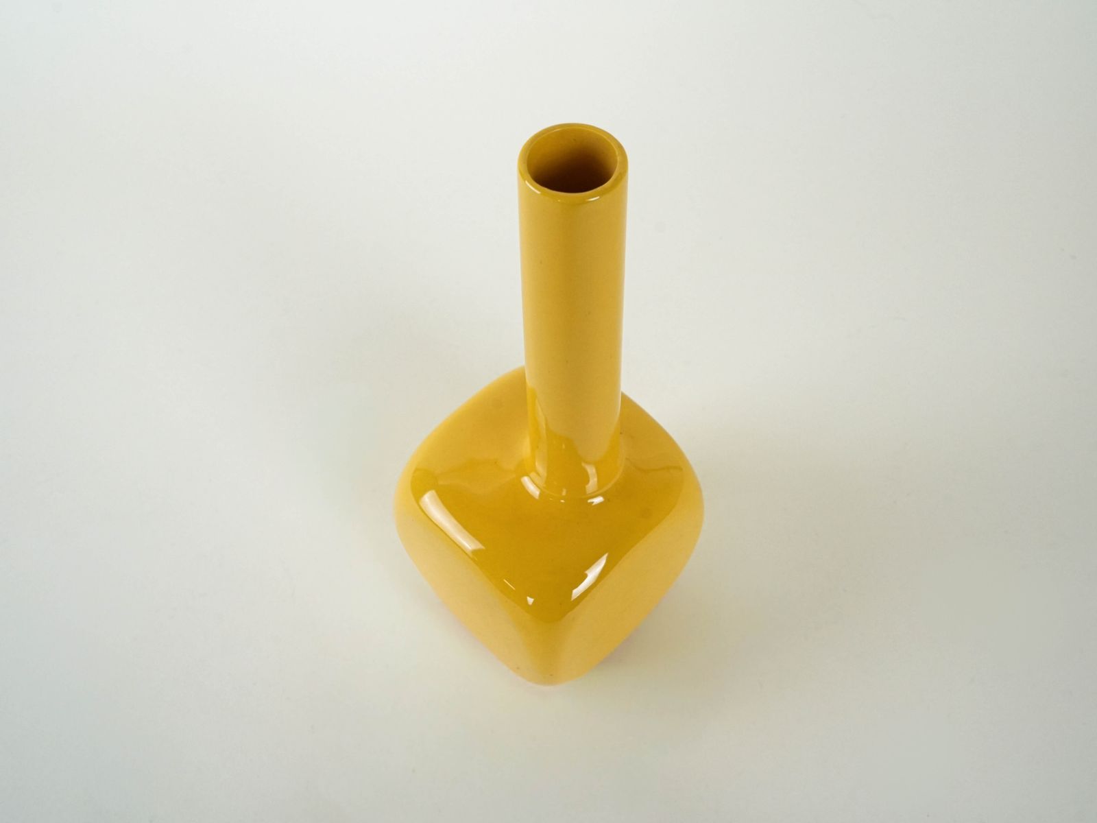 Yellow Ceramic Vase, Italian Design, 1970s, Made In Italy photo 329.0