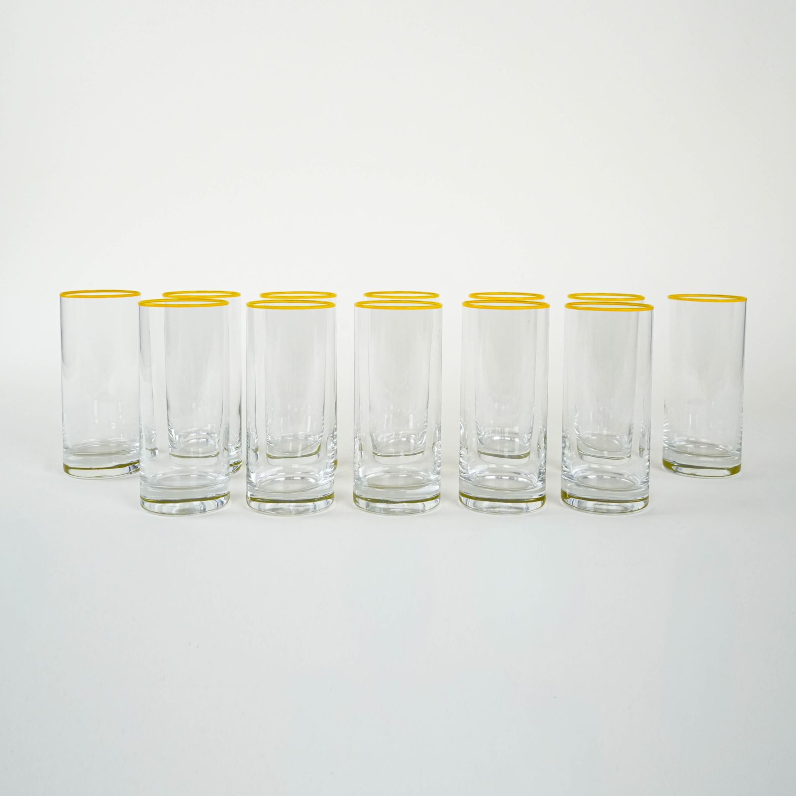 Set Of Highball Glasses, Italian Design, 1970s, Manufactured In Italy photo furniture