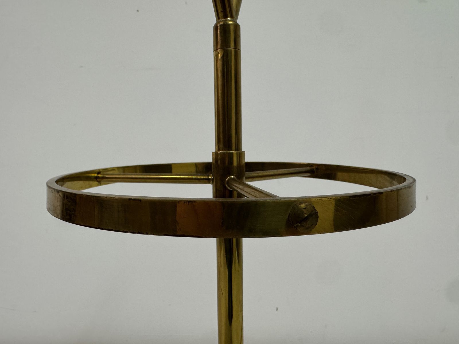 1950s Italian Brass And Iron Umbrella Stand photo vintage