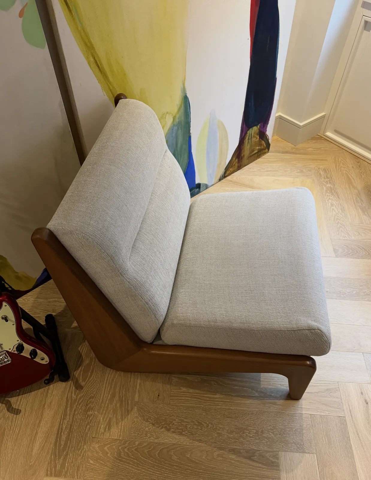 A Pair Of Vintage Inspired Wooden Loungers photo furniture