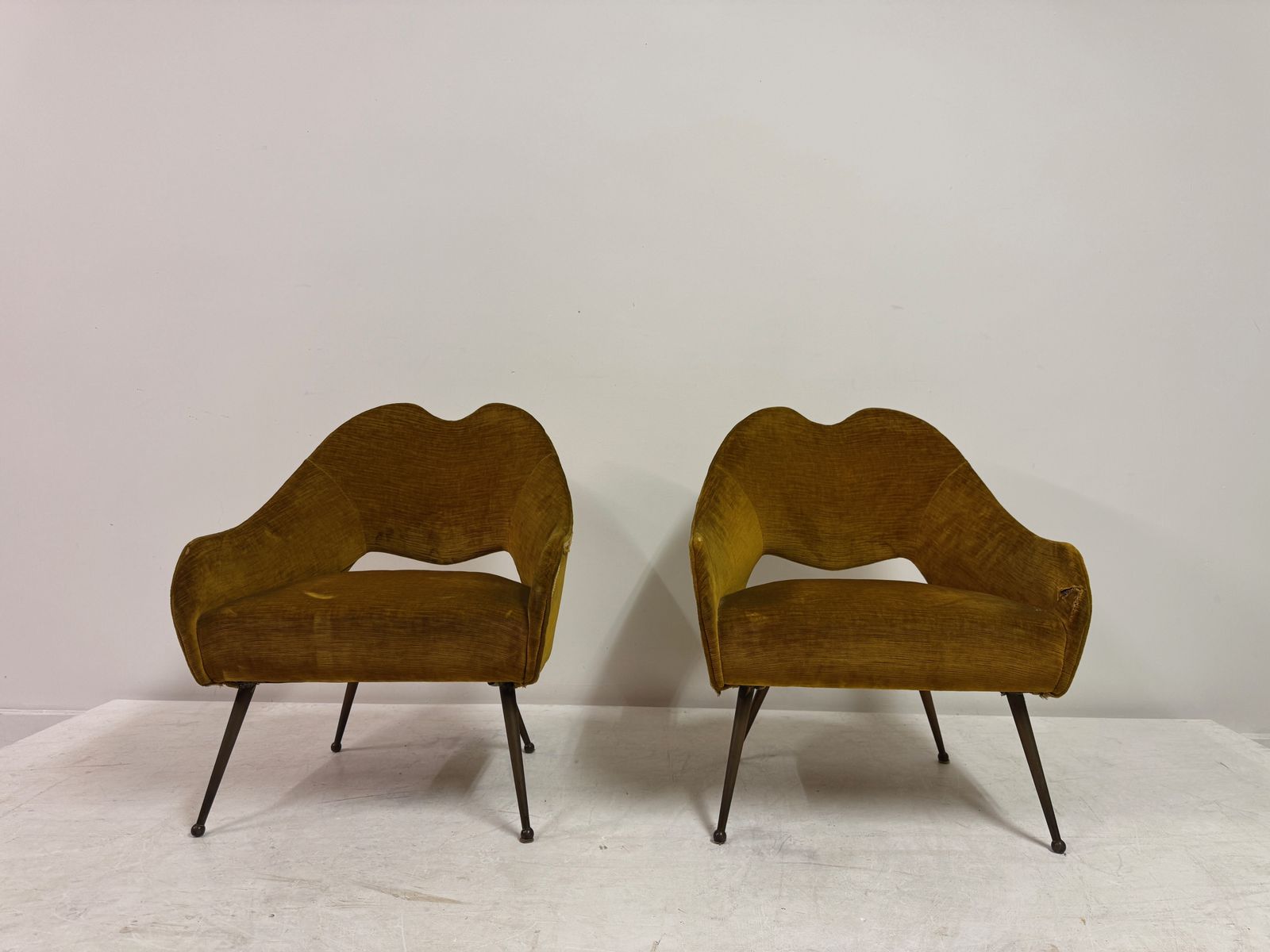 Pair Of Small 1950s Italian Armchairs photo furniture