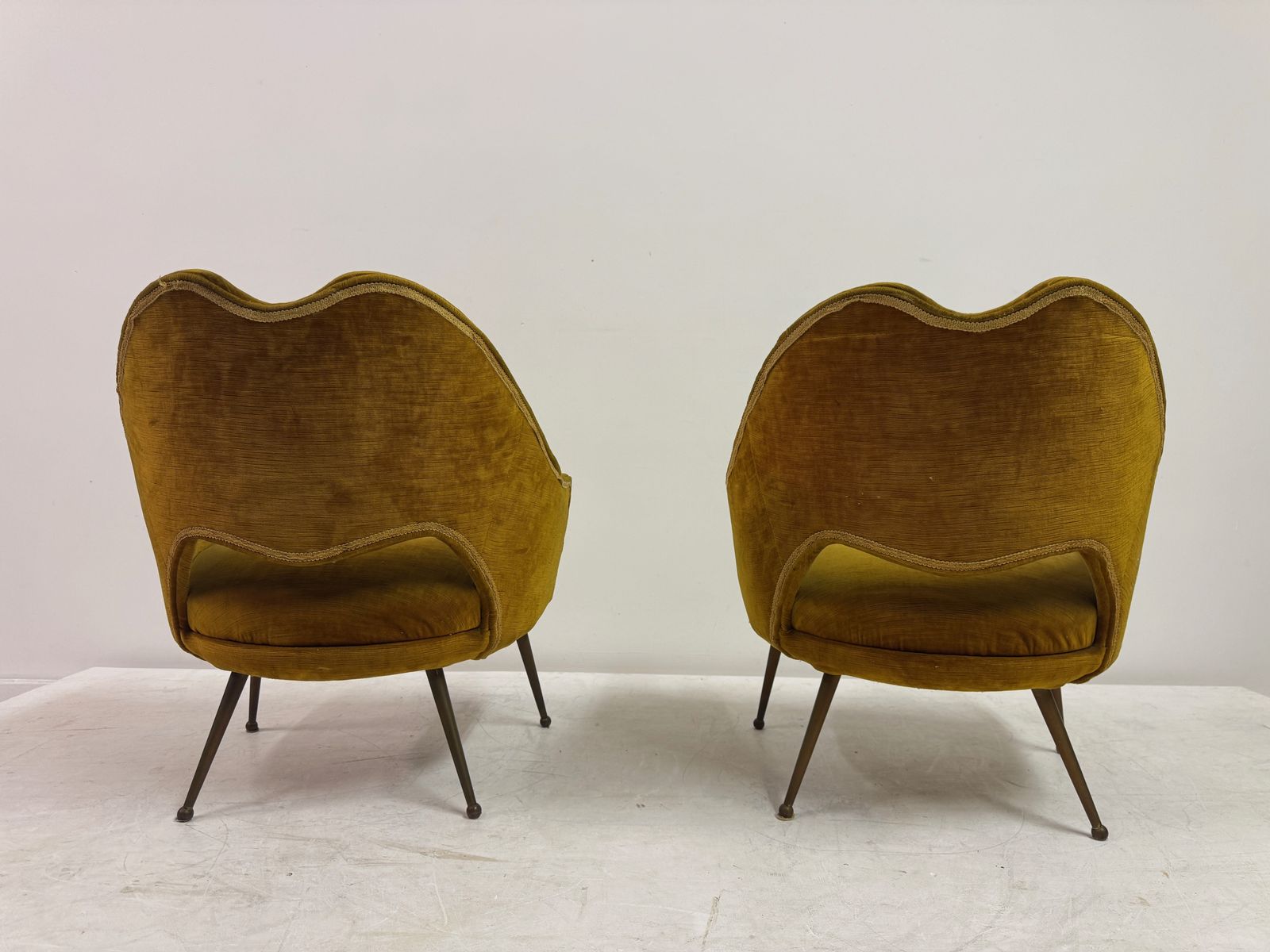 Pair Of Small 1950s Italian Armchairs photo vintage
