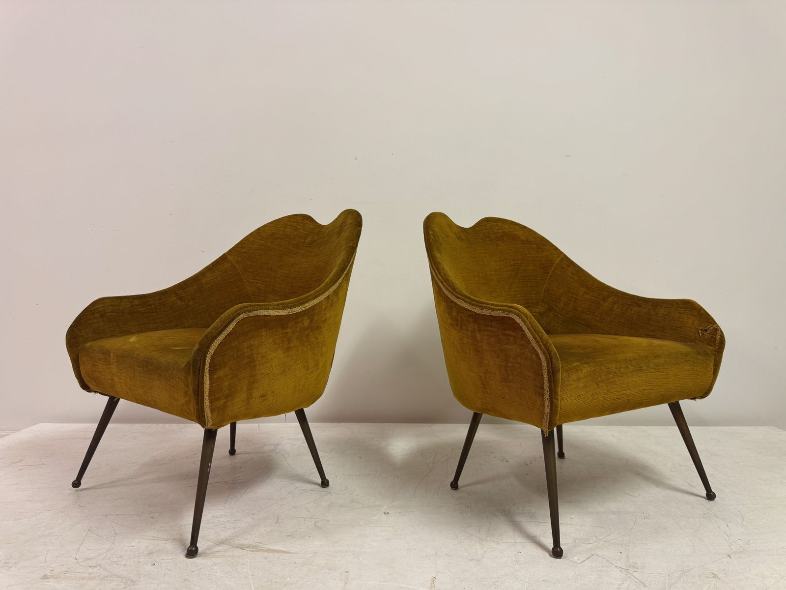 photo for sale Pair Of Small 1950s Italian Armchairs