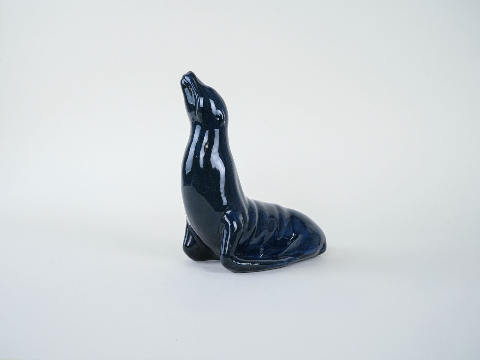 Ceramic Seal Figurine, Italian Design, 1960s, Made In Italy photo for sale