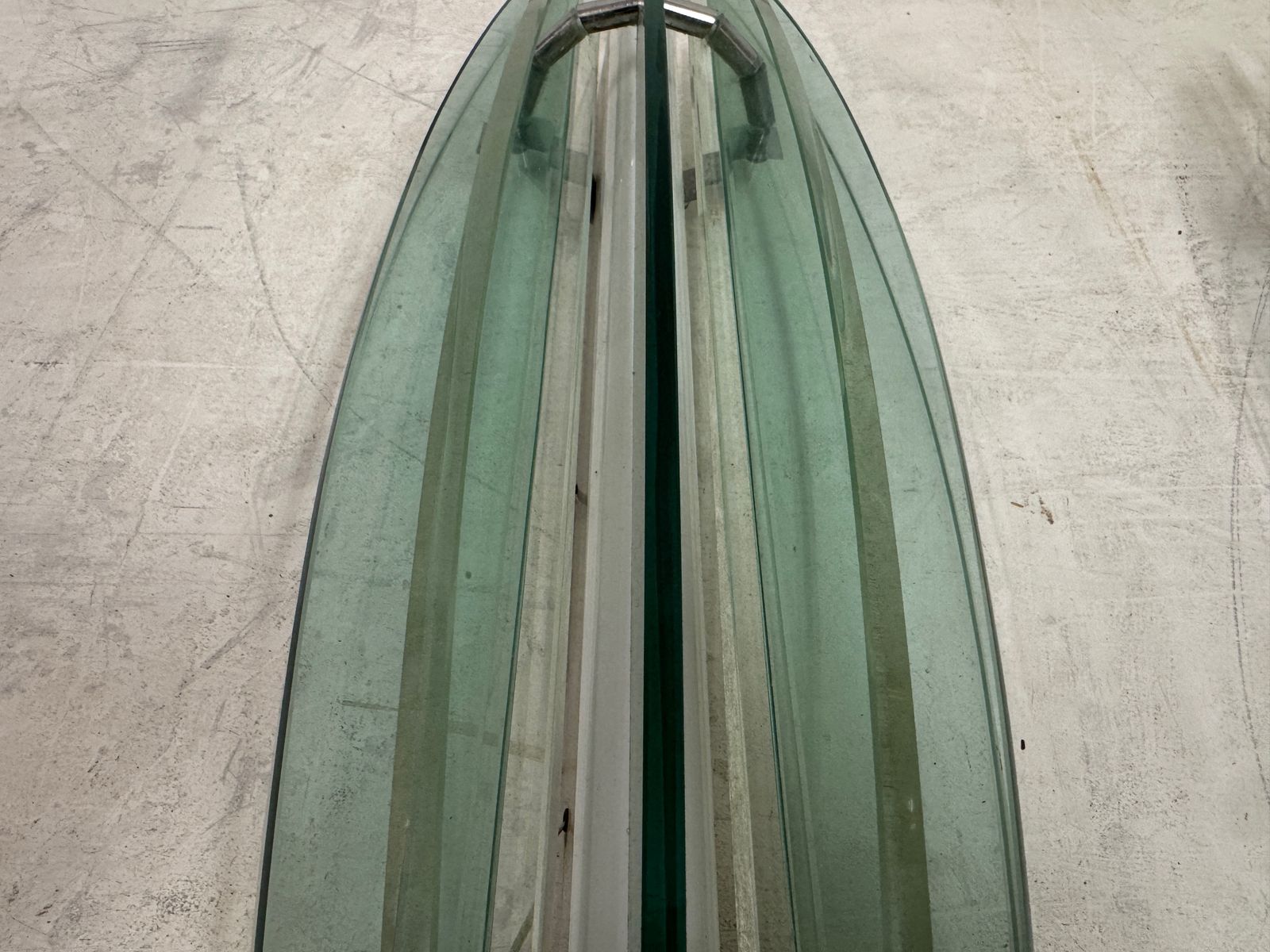 Large Mid Century Italian Glass Wall Sconces By Veca photo vinterior
