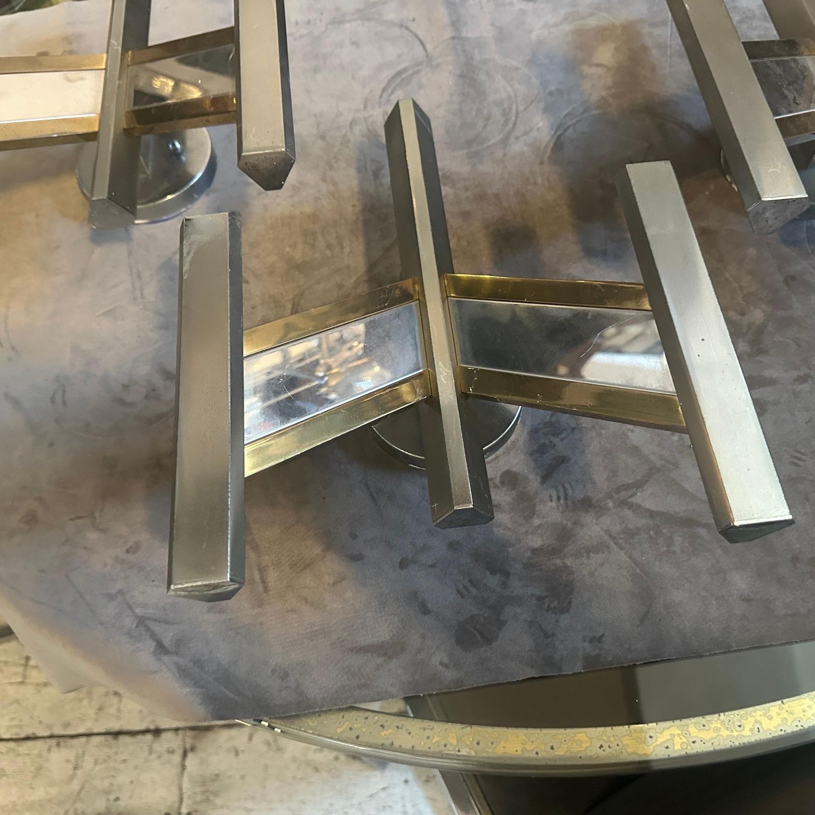 1960s Mid Century Modern Brass And Steel Italian Wall Sconce By Gaetano Sciolari photo 669.0