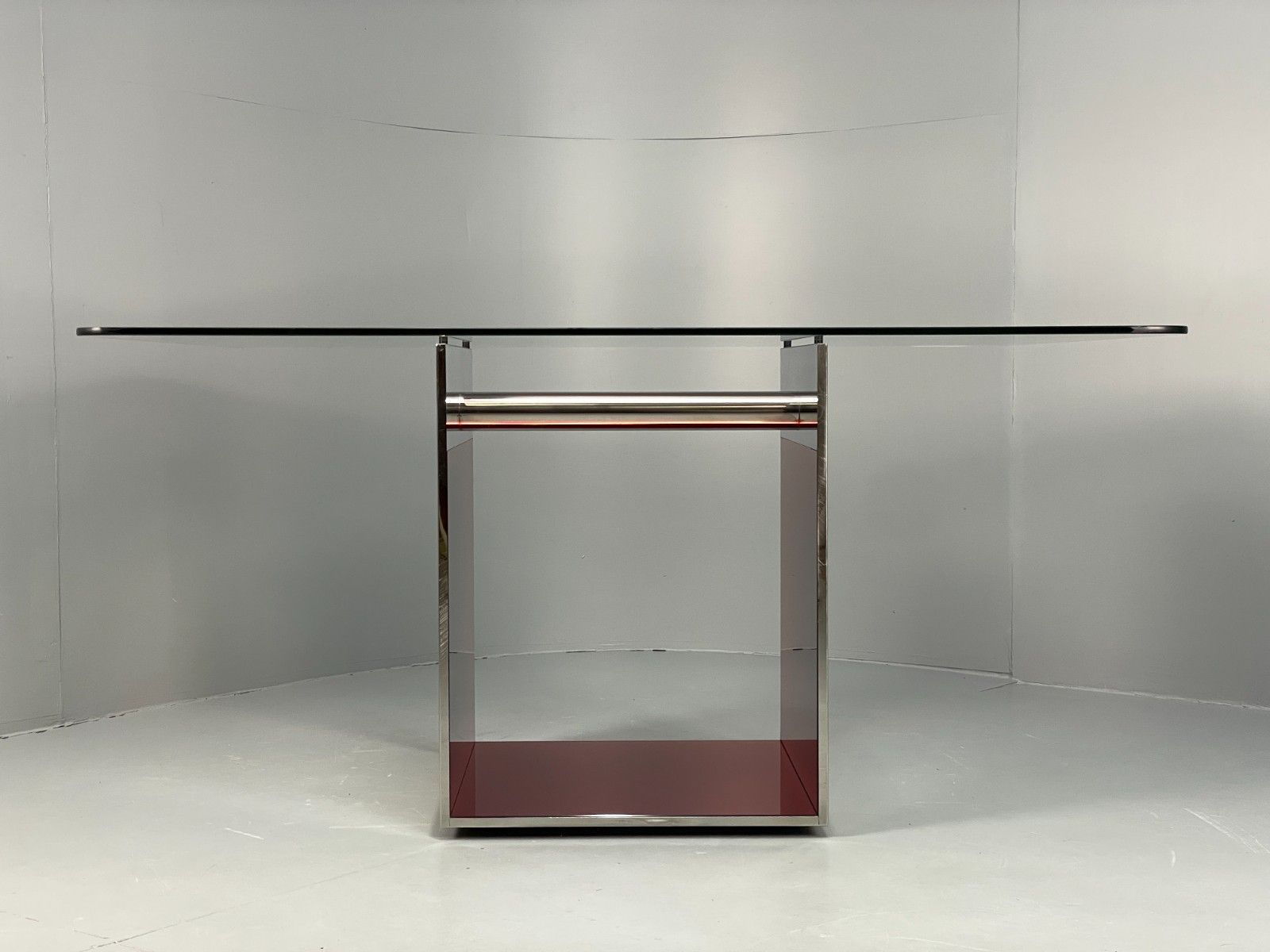 Italian Glass Dining Table By Gabriele Buratti For Acerbis Modern Eb11492  Mwoo photo Furniture