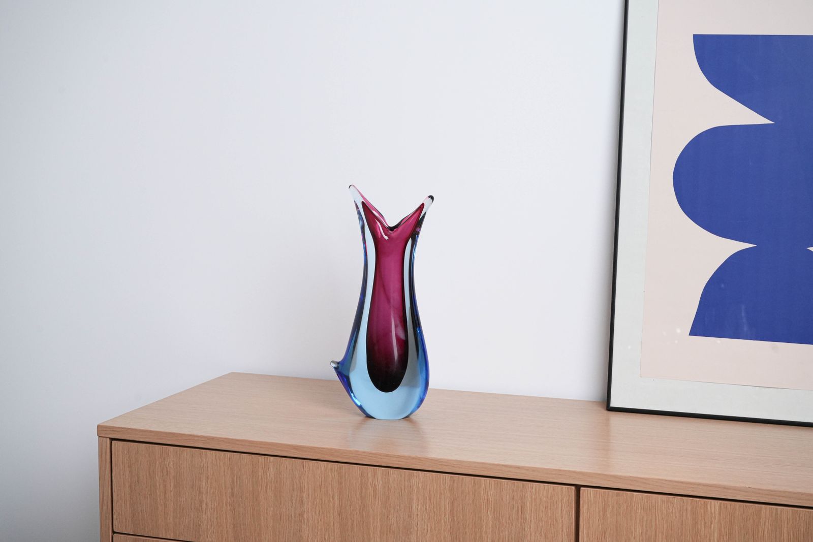 Vase, Murano Glass, Italian Design, 1960s, Made In Italy photo buy