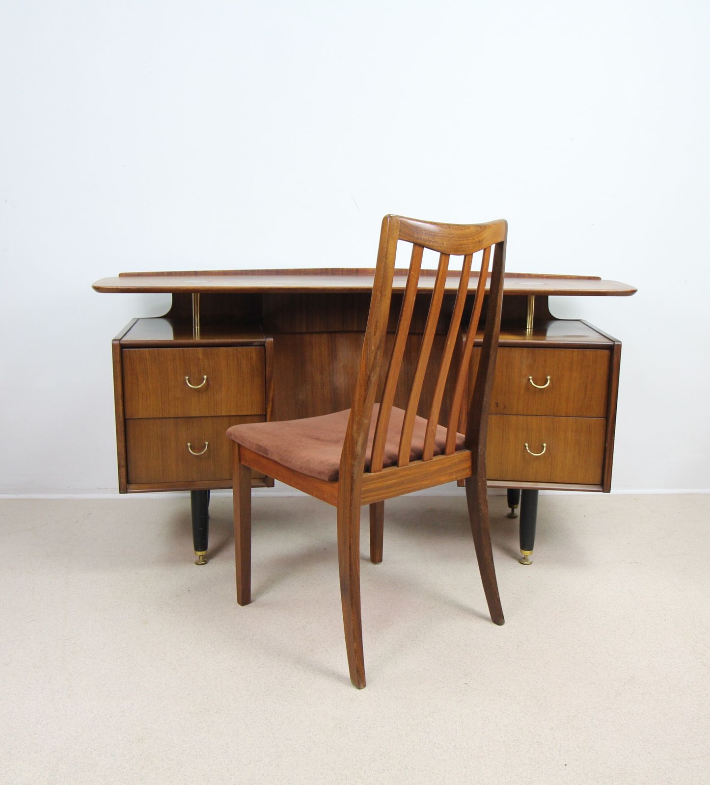 Mid Century Curved Floating Top Desk By E Gomme G Plan photo 365.0