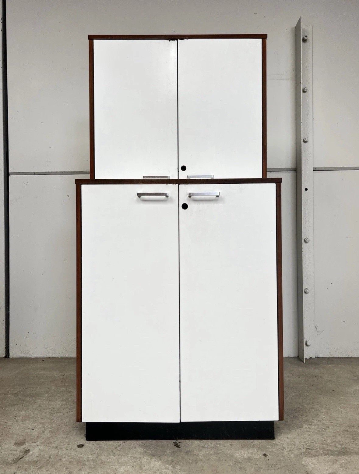 Vtg Late Mid Century Medical Cabinet Sideboard Wall Unit Retro Bookcase 1083 photo furniture