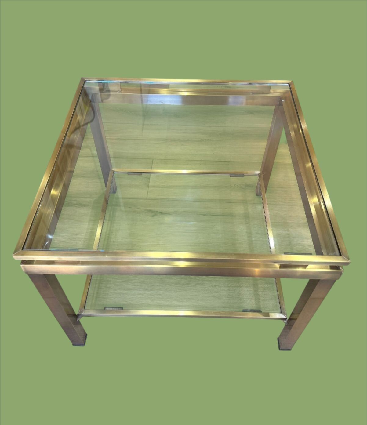 A Pair Of 1970s French Gilt Metal Guy Lefevre Style Side Tables photo 1585.0