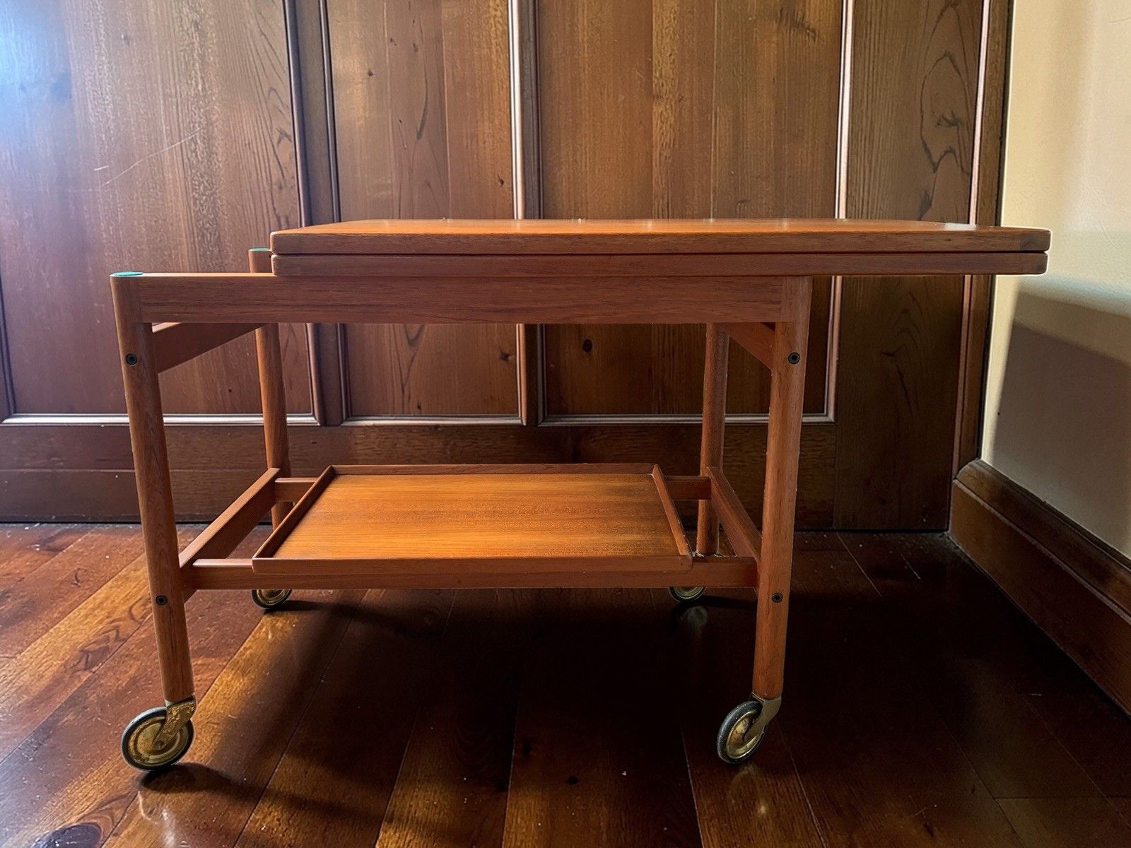 Kurt østervig Model 112 Extendable Bar Cart, Danish Teak & Formica, Jason Mobler photo 1495.0