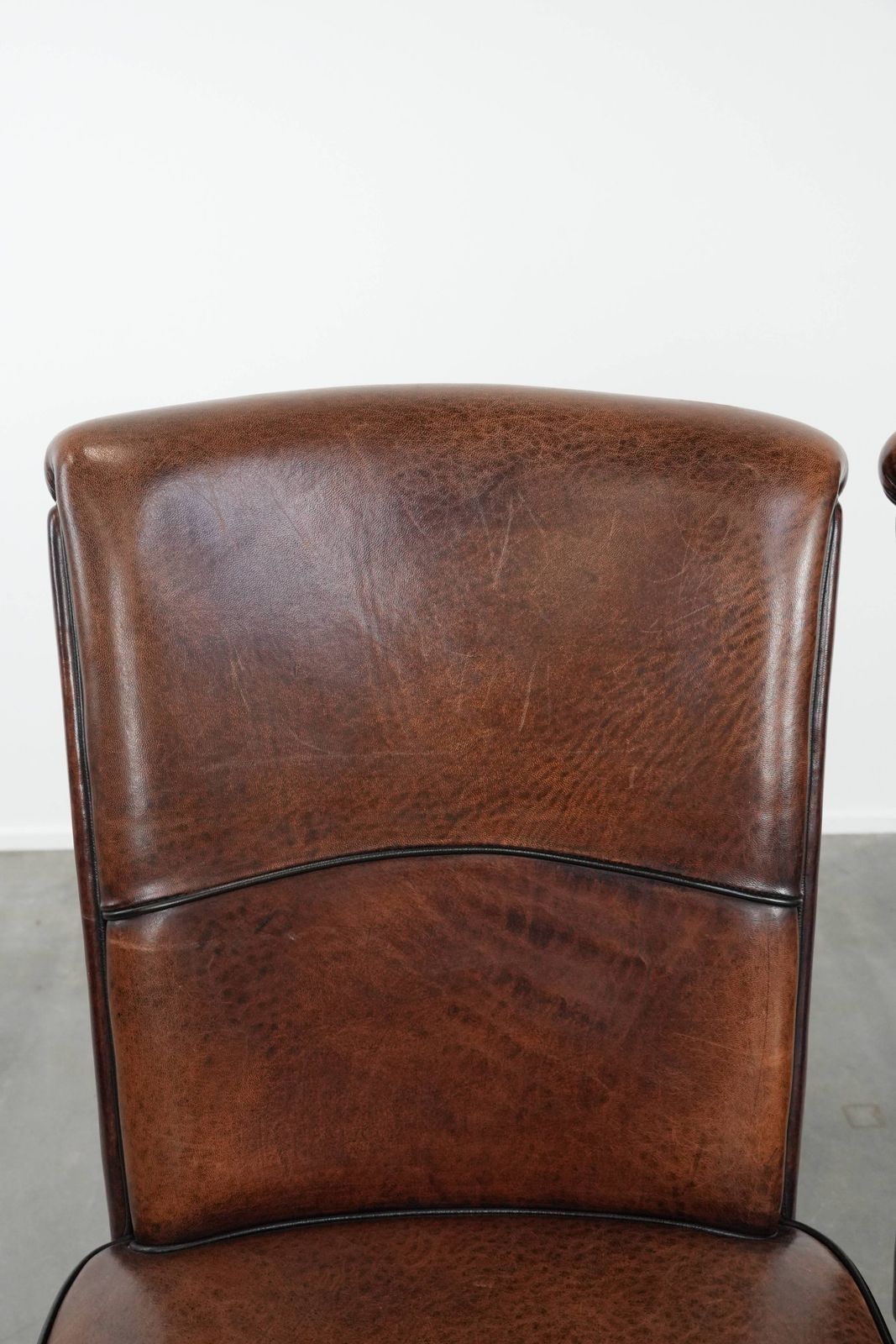 Comfortable Set Of 2 Sheepskin Dining Chairs With Character And Beautiful Warm Colors photo buy