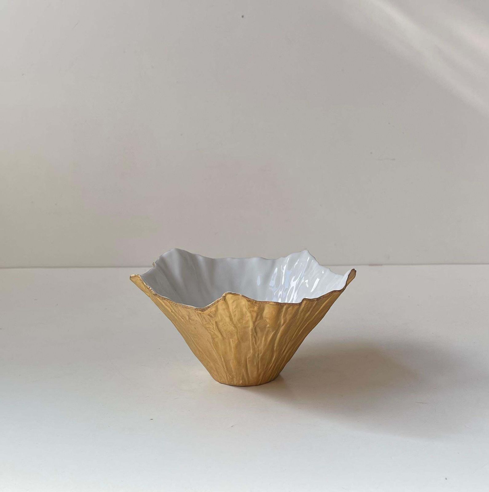 Royal Copenhagen Gold Leaf Porcelain Bowl By Violise Lunn photo furniture