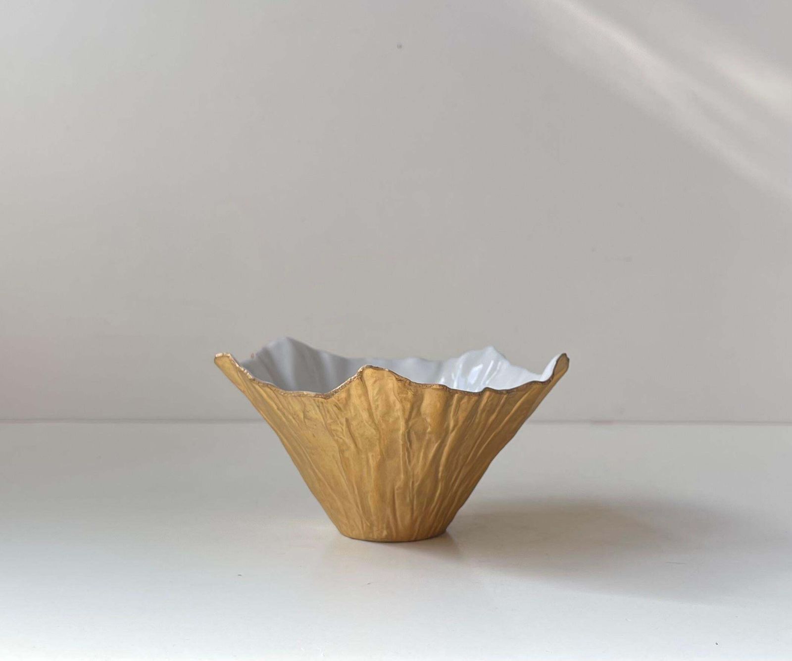 Royal Copenhagen Gold Leaf Porcelain Bowl By Violise Lunn photo buy