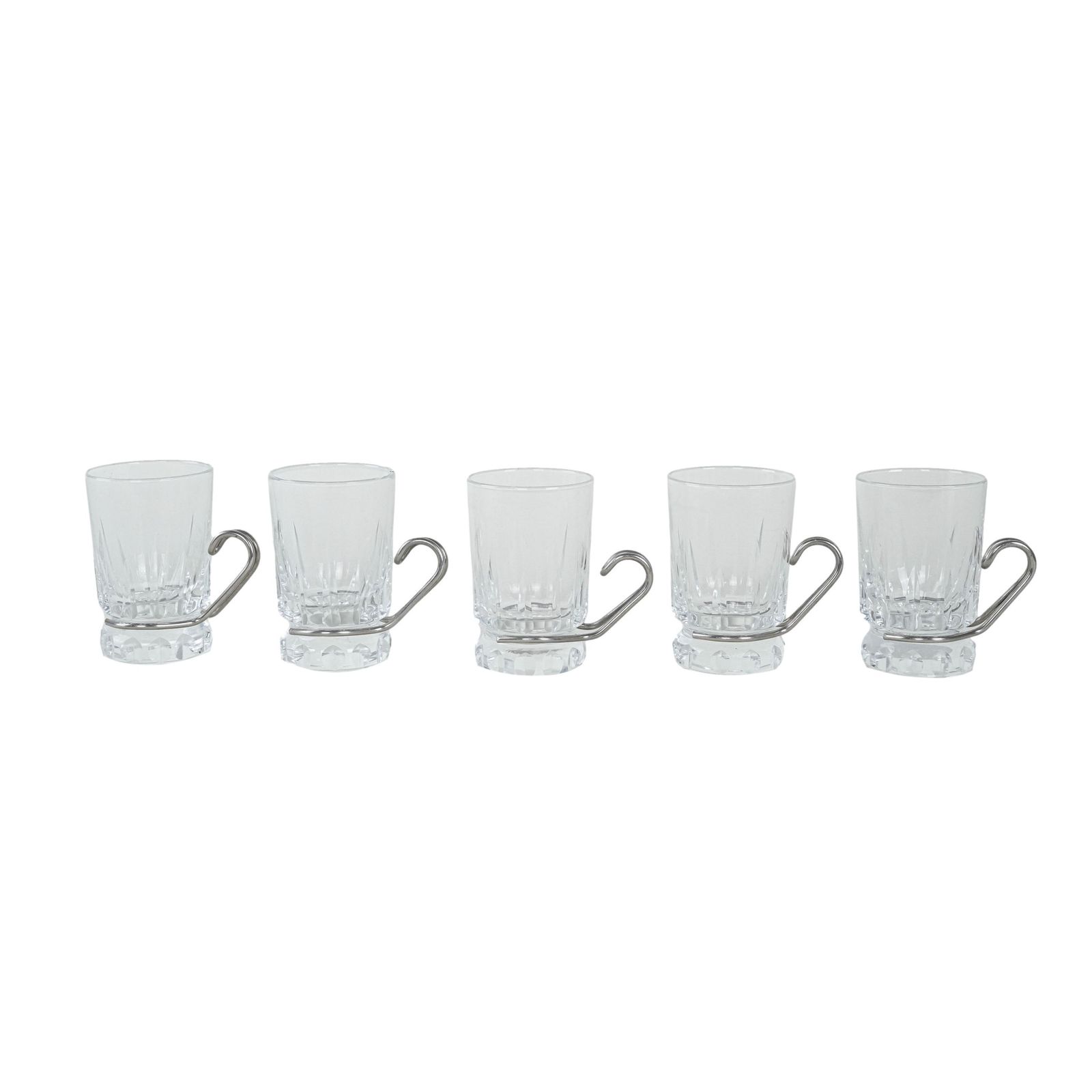 Set Of Tea Glasses, Italian Design, 1970s, Made In Italy