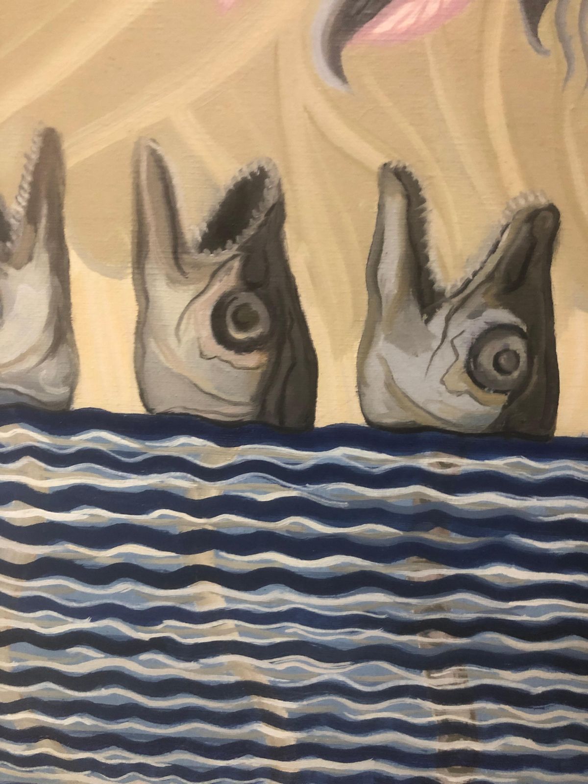 Luis Moscardo Meliasurreal Sea, Oil On Canvasc.1980 photo vinterior