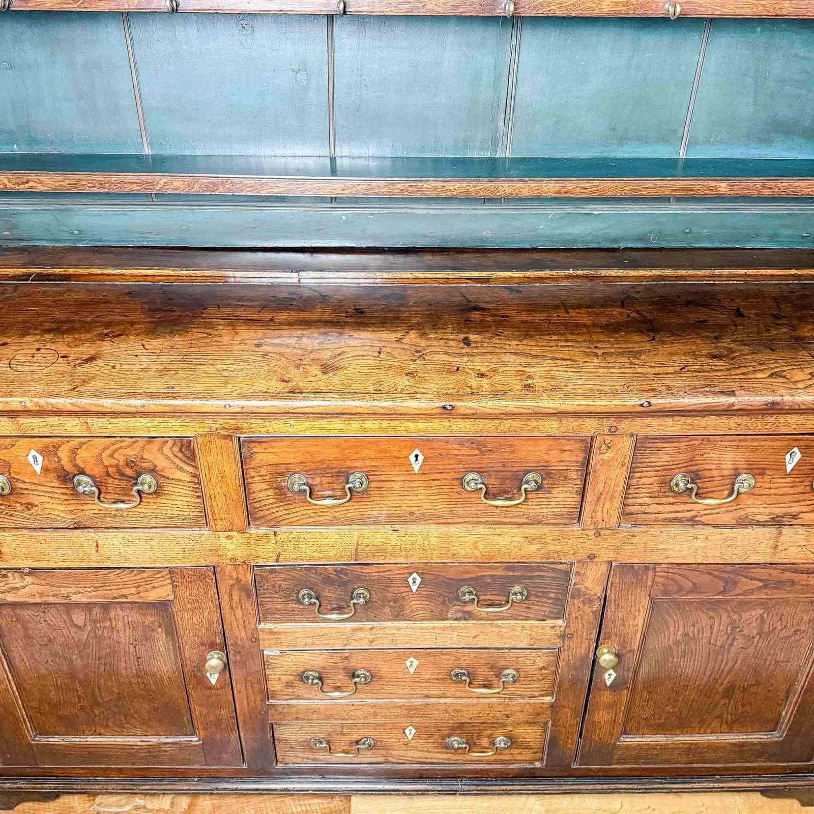 Georgian Elm And Oak Dresser photo vintage