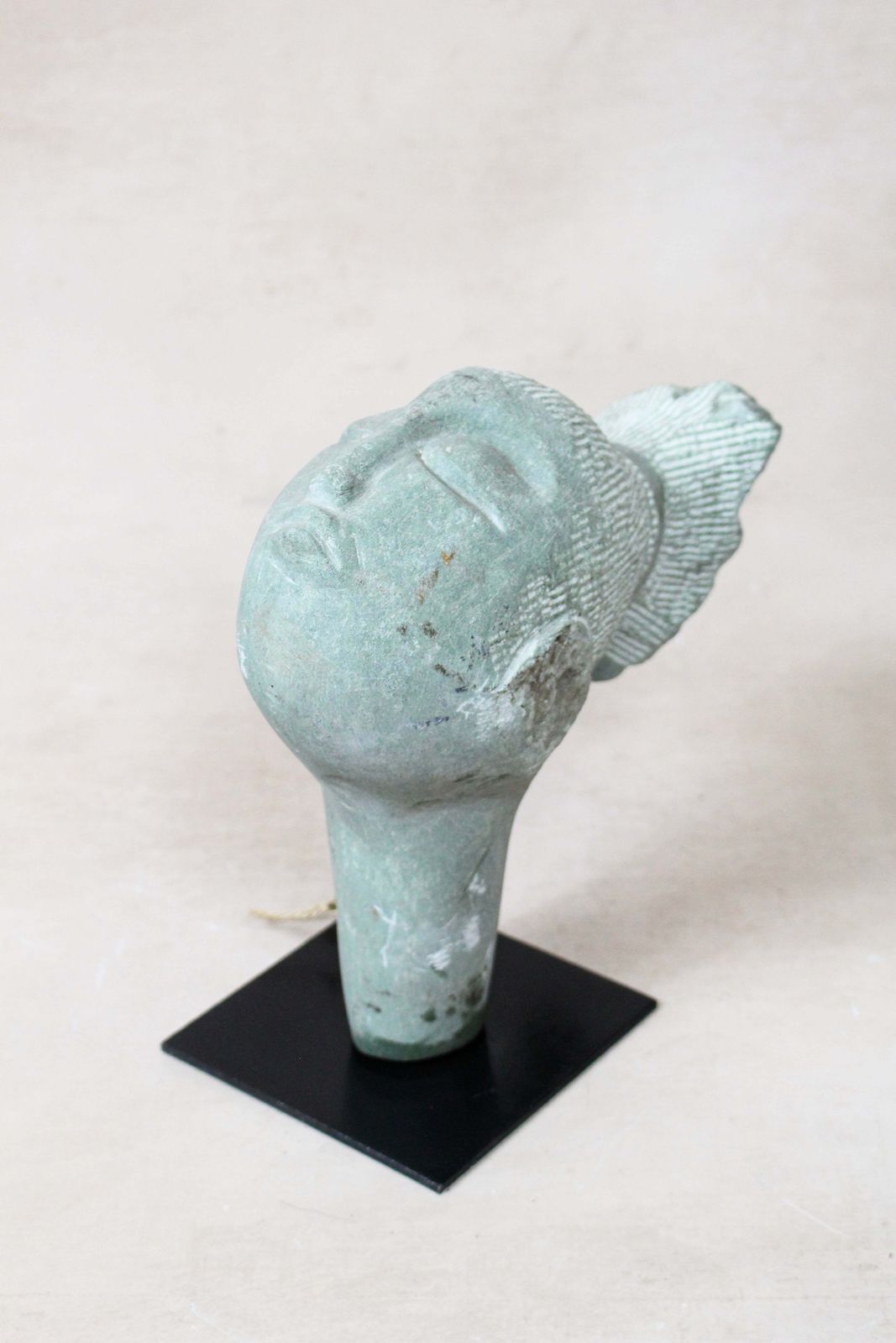 Stone Head Sculpture By Rizimu Chiwawa Zimbabwe 30.7 photo furniture