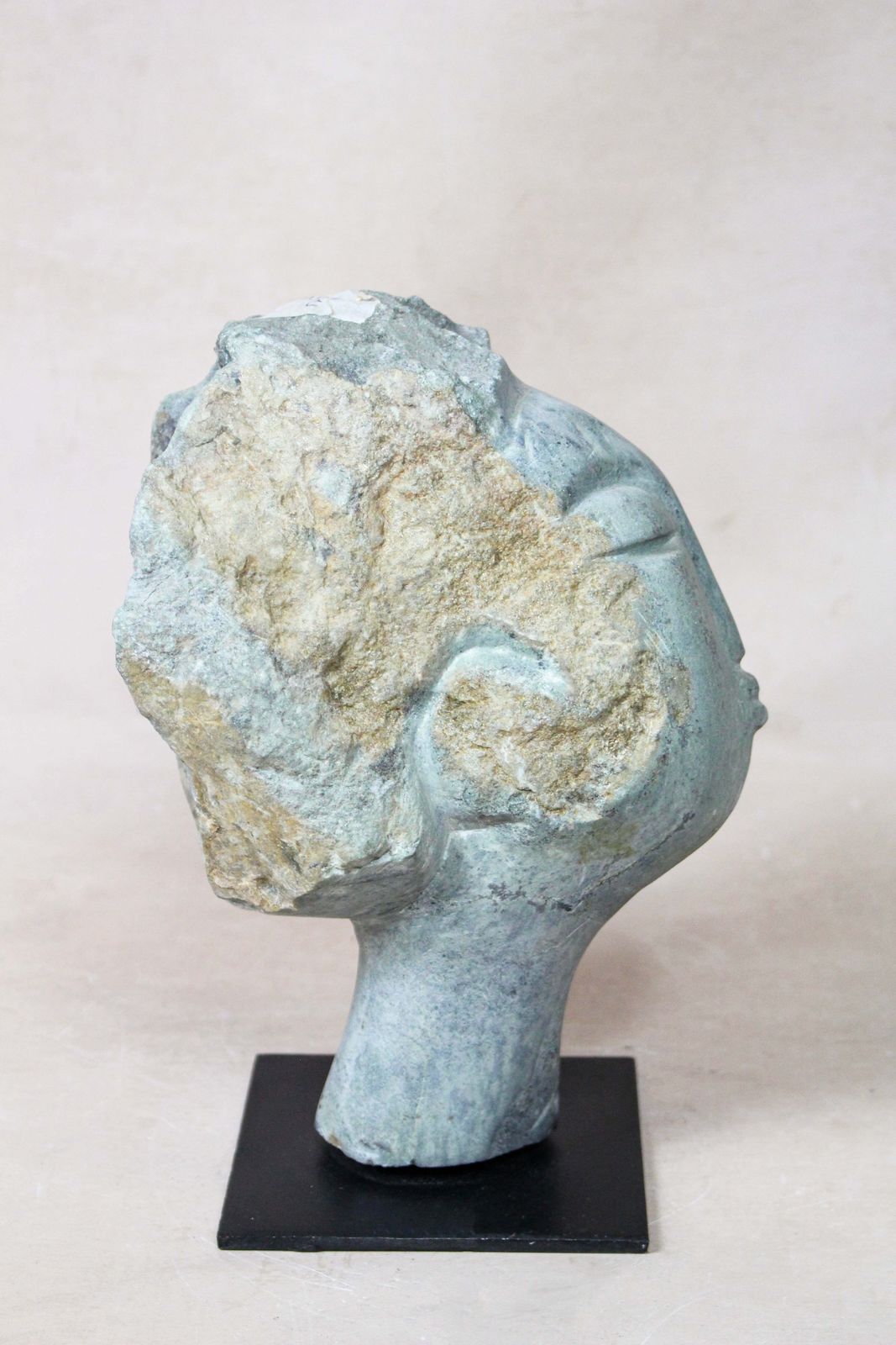 Stone Head Sculpture By Rizimu Chiwawa Zimbabwe 30.7 photo for sale