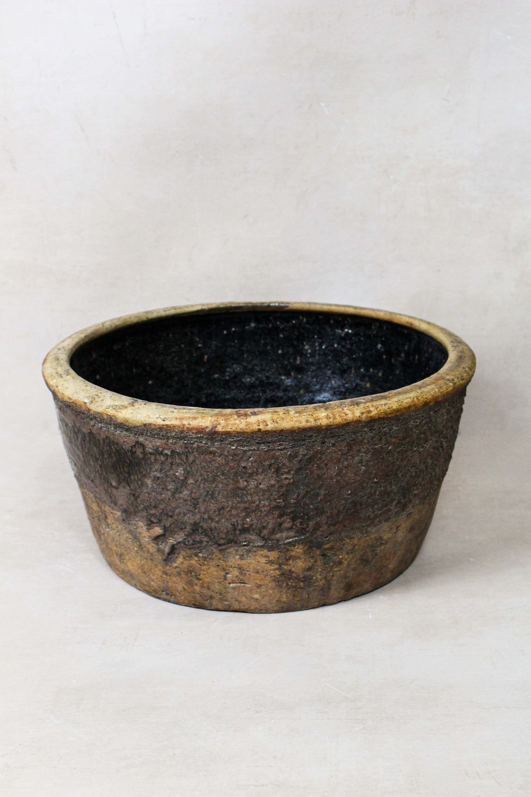 Wabi Sabi Antique Dark Glazed Terracotta Bowl Small  188.3