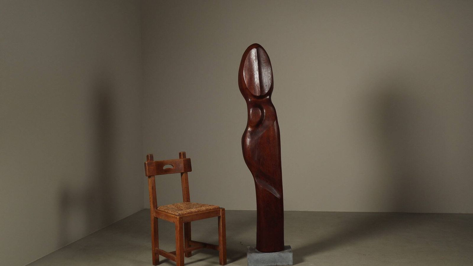 Monumental Wooden Sculpture Of Afzelia By Begga D'haese, Belgium, Circa 1985 photo furniture