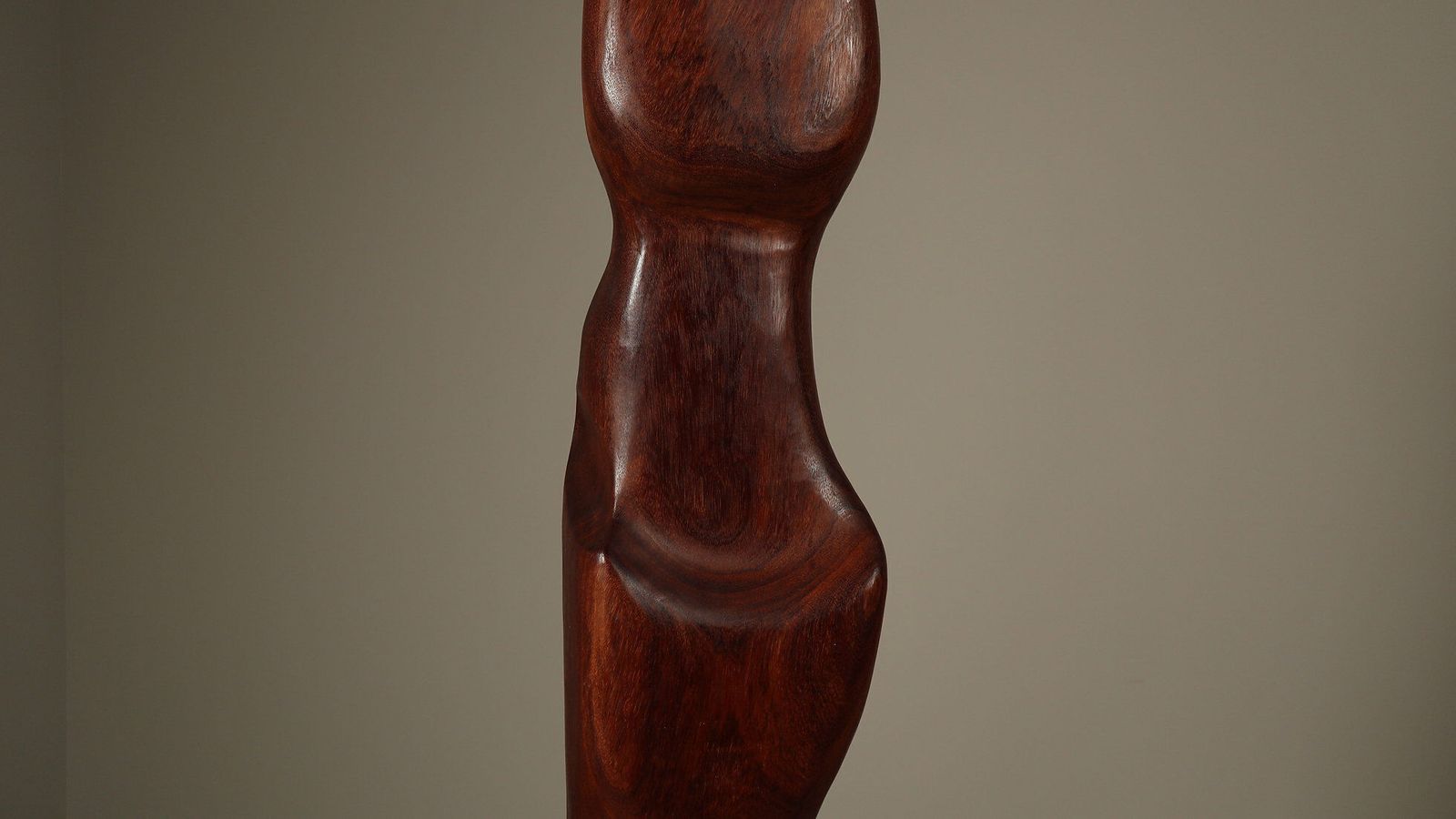 Art Monumental Wooden Sculpture Of Afzelia By Begga D'haese, Belgium, Circa 1985 photo
