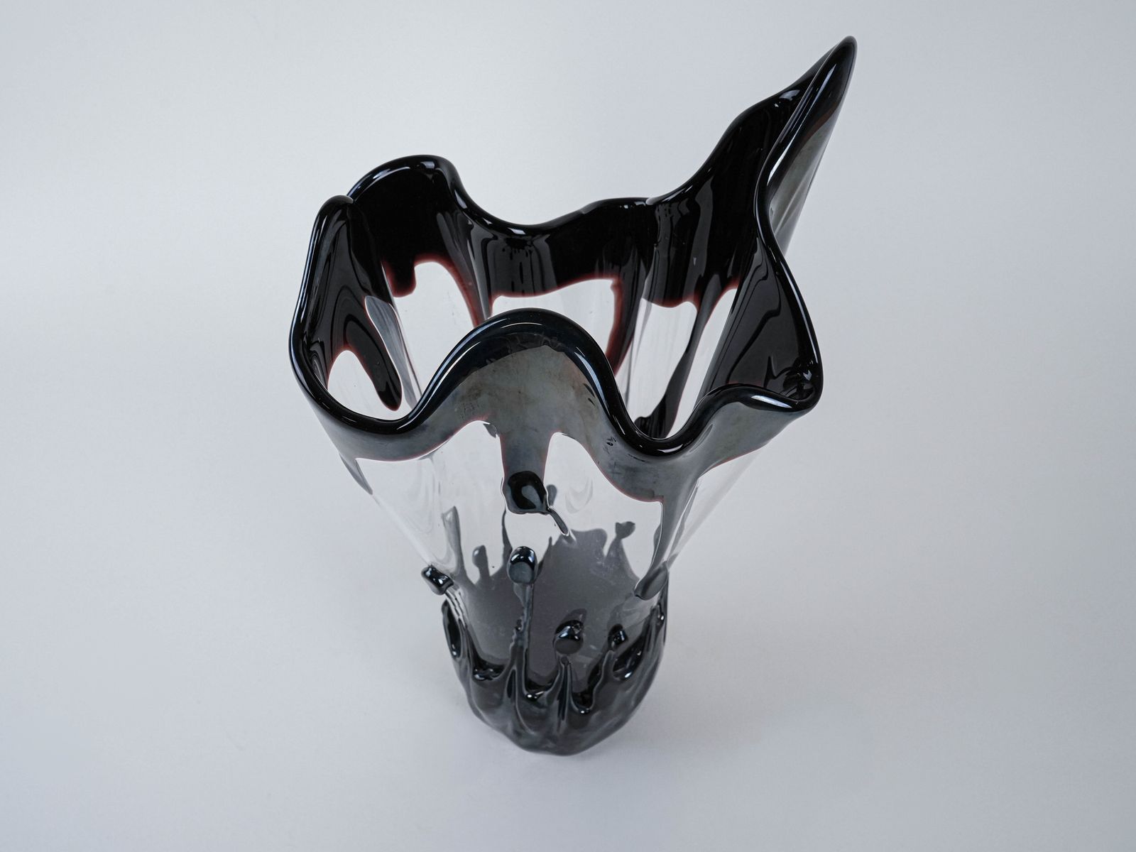 Murano Glazen Vaas, Italiaans Design, Jaren 1960, Vervaardigd In Italië photo vinterior