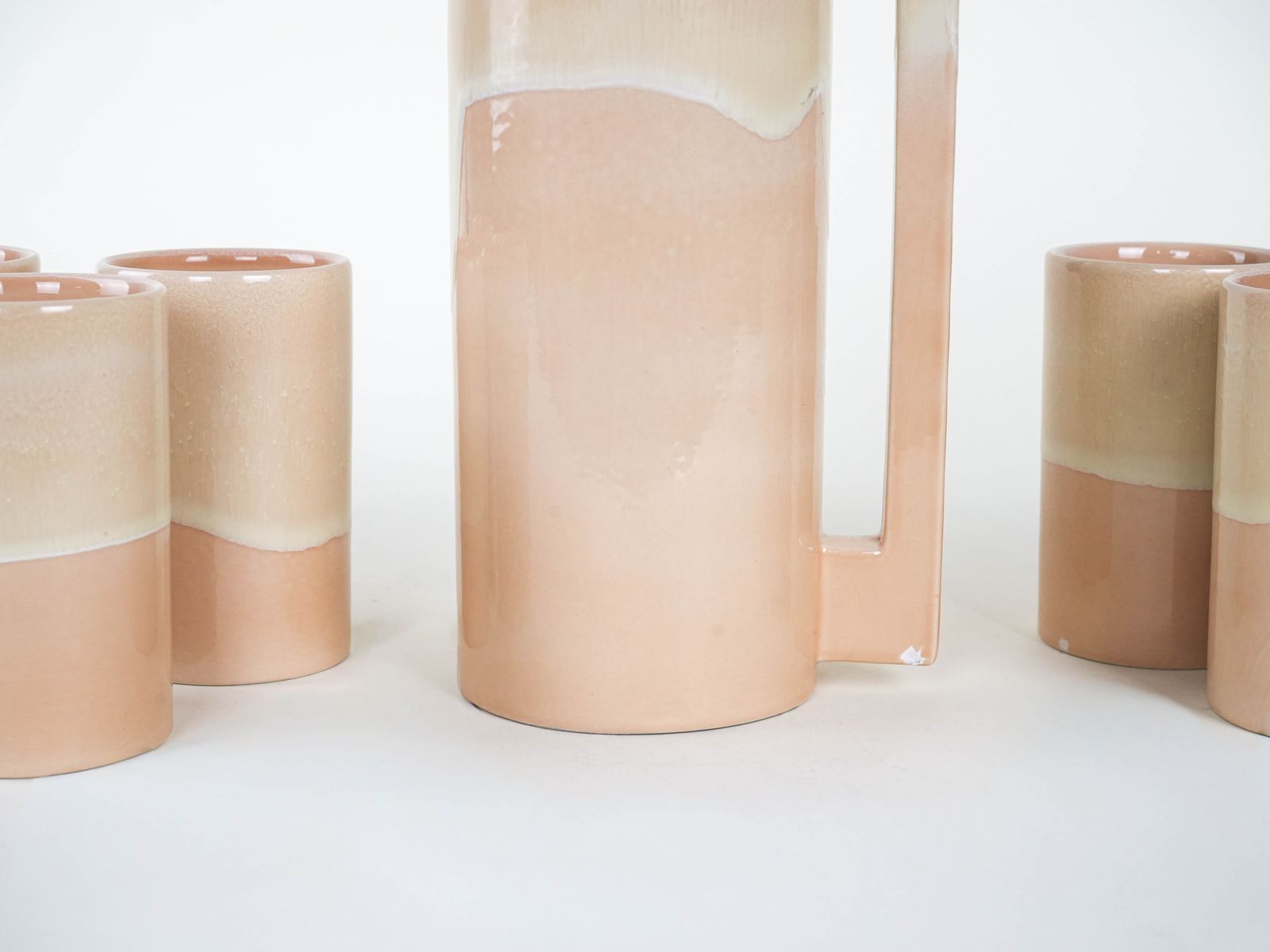 Ceramic Jug And Cup Set, Italian Design, 1960s, Manufacturer: Ceramiche Sic photo 339.0