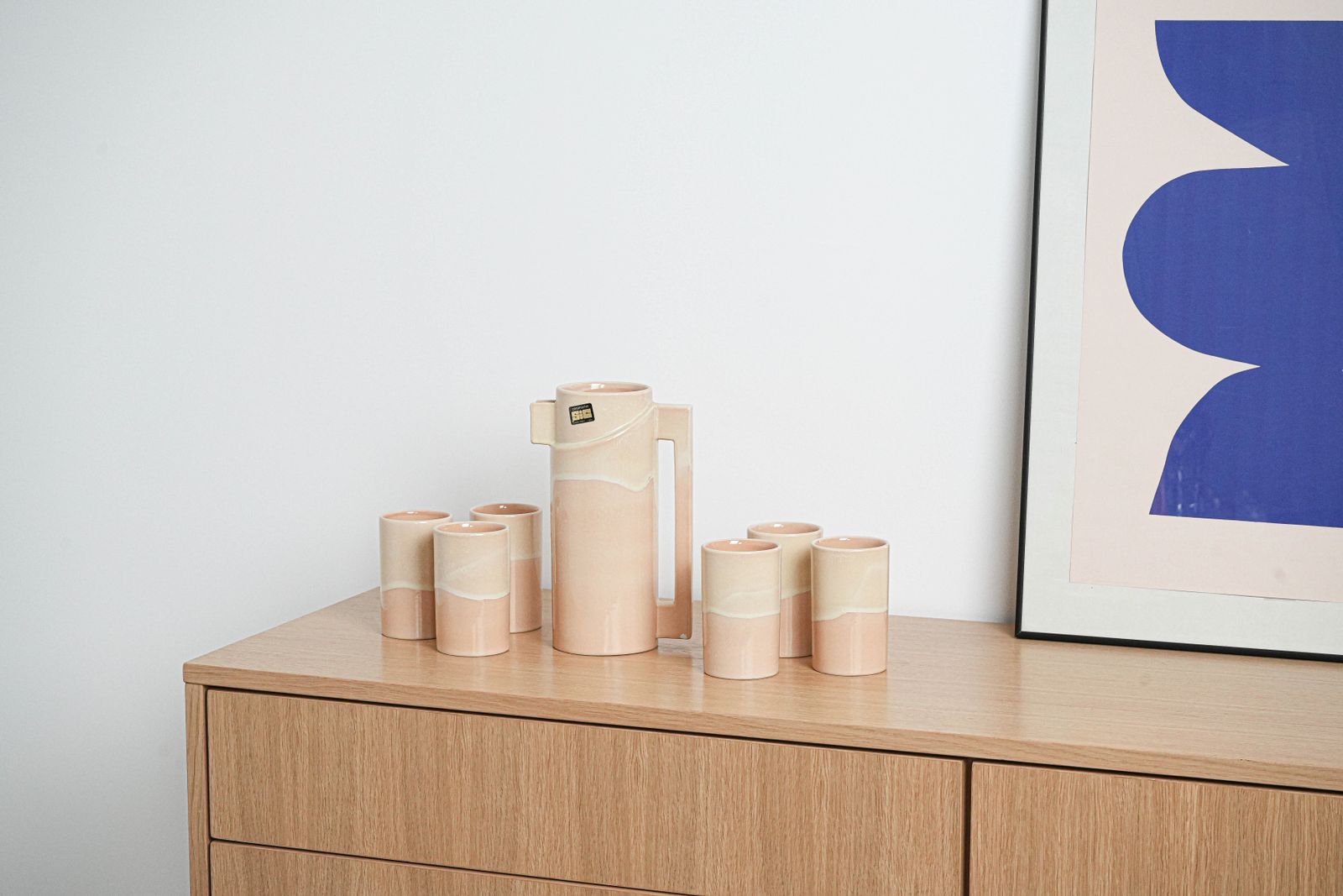 photo furniture Ceramic Jug And Cup Set, Italian Design, 1960s, Manufacturer: Ceramiche Sic