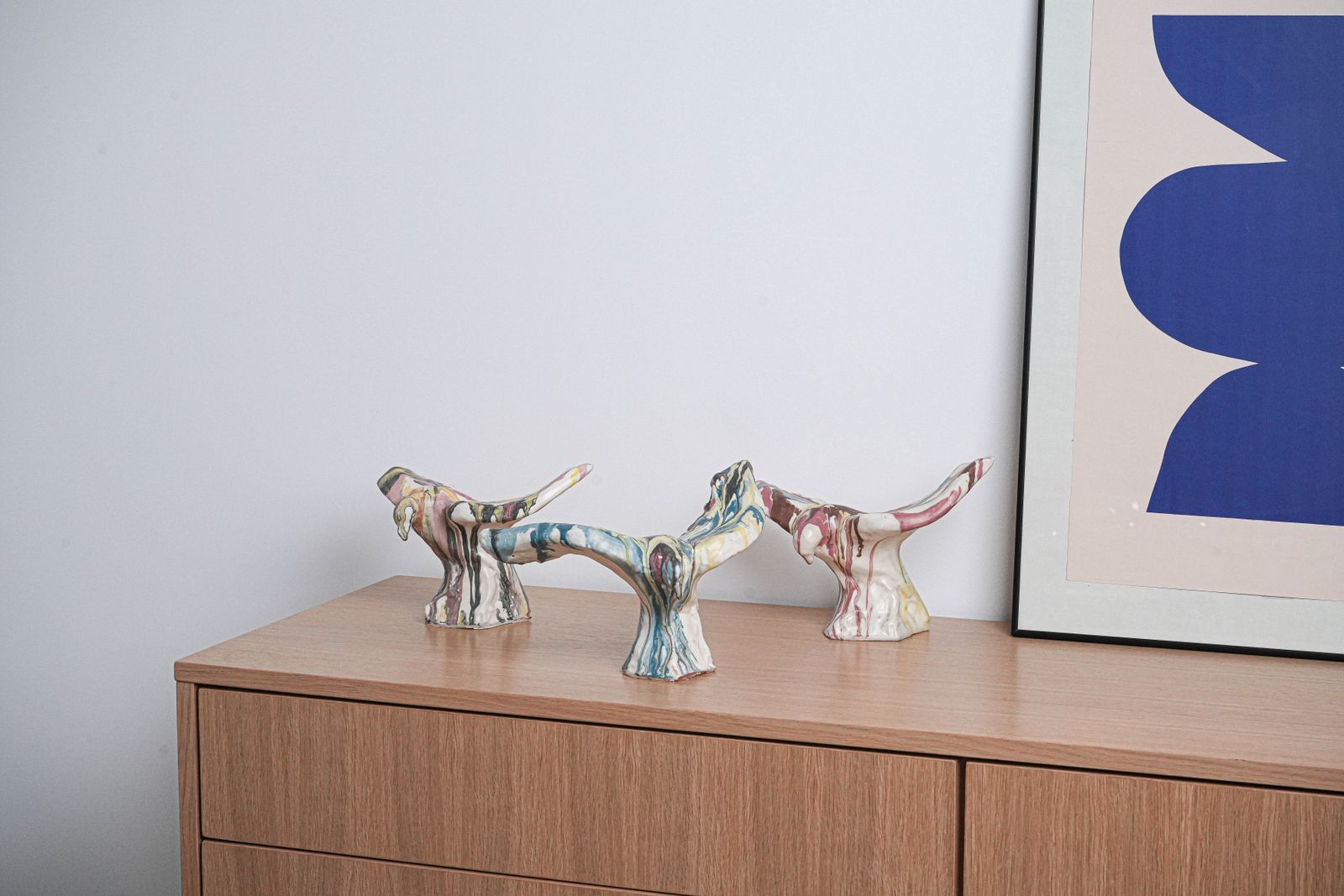 Ceramic Bird Sculpture, Italian Design, 1970s, Manufacturer: F. Ferroni photo vintage