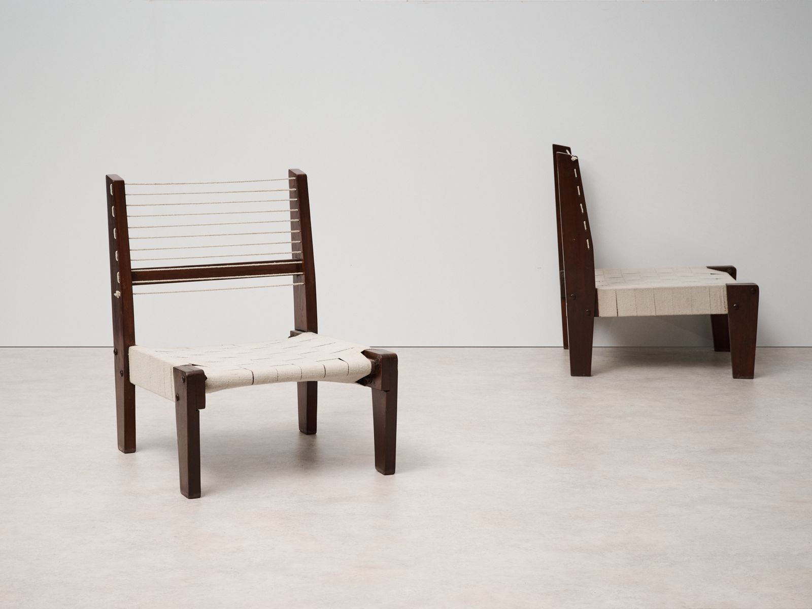 Pierre Jeanneret Lounge Chairs Model No. 'Pj Si 08 A' Chandigarh, India, C1953