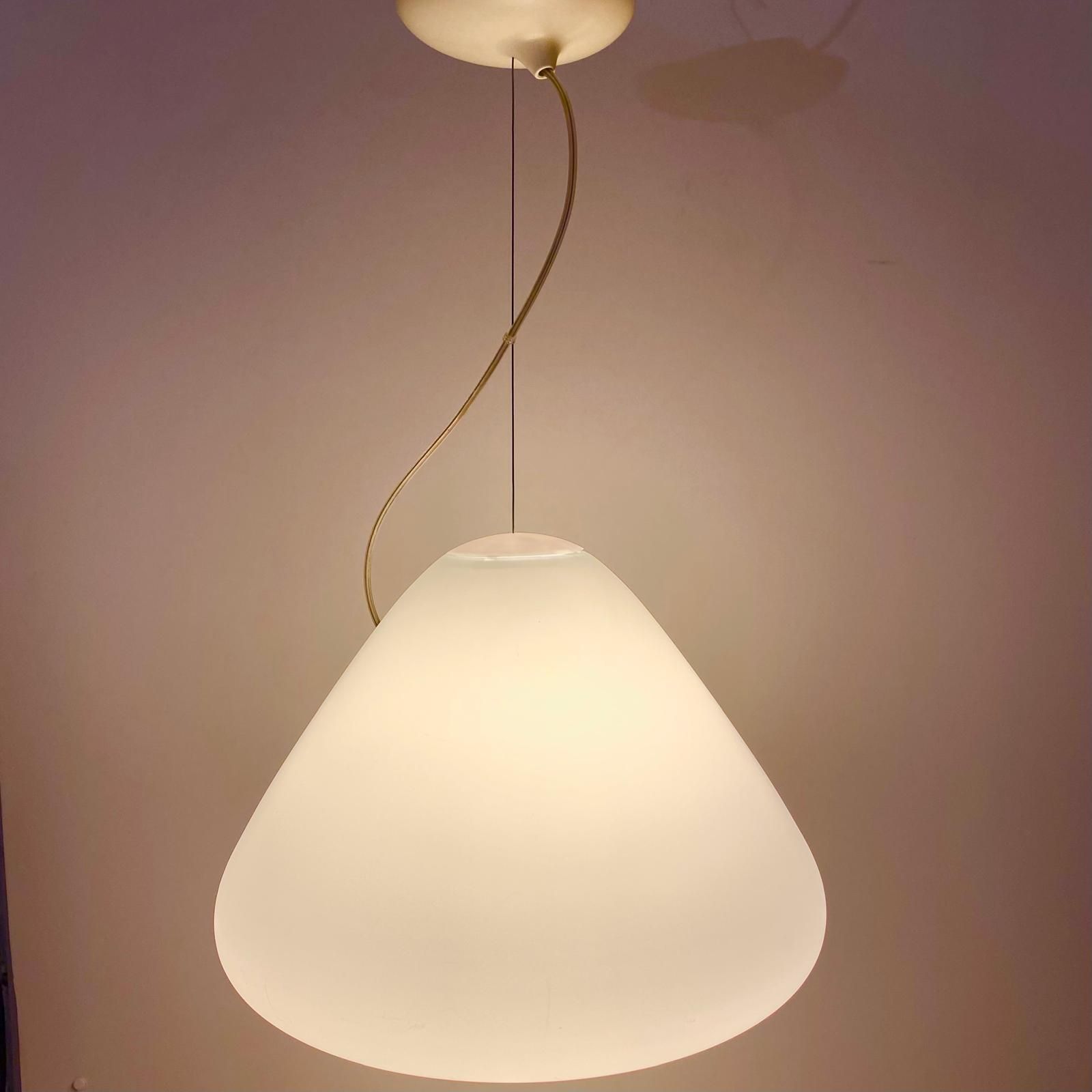White Glass Pendant " Capsule " Designed By Ross Lovegrove For Artemide. Italy 2010 photo furniture